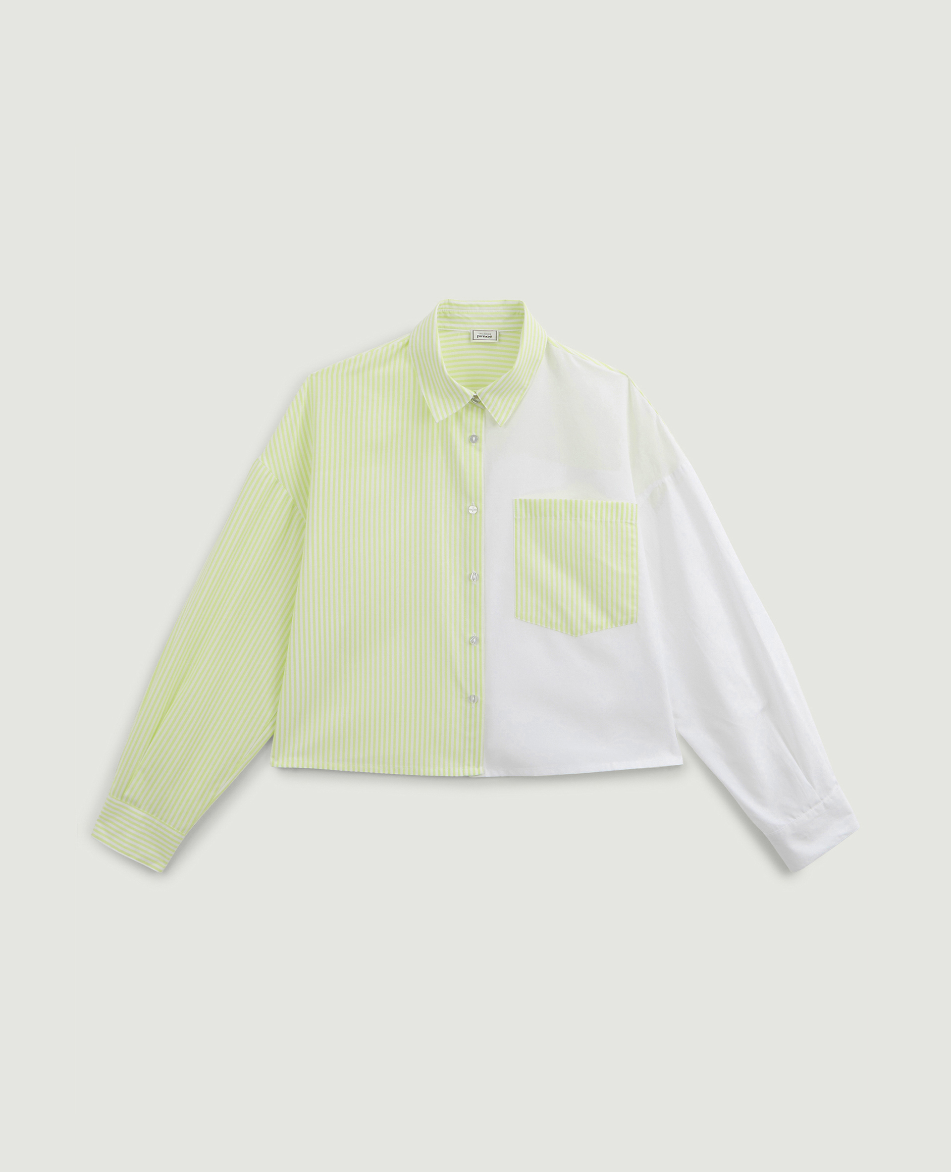 Chemise courte à rayures vert - Pimkie