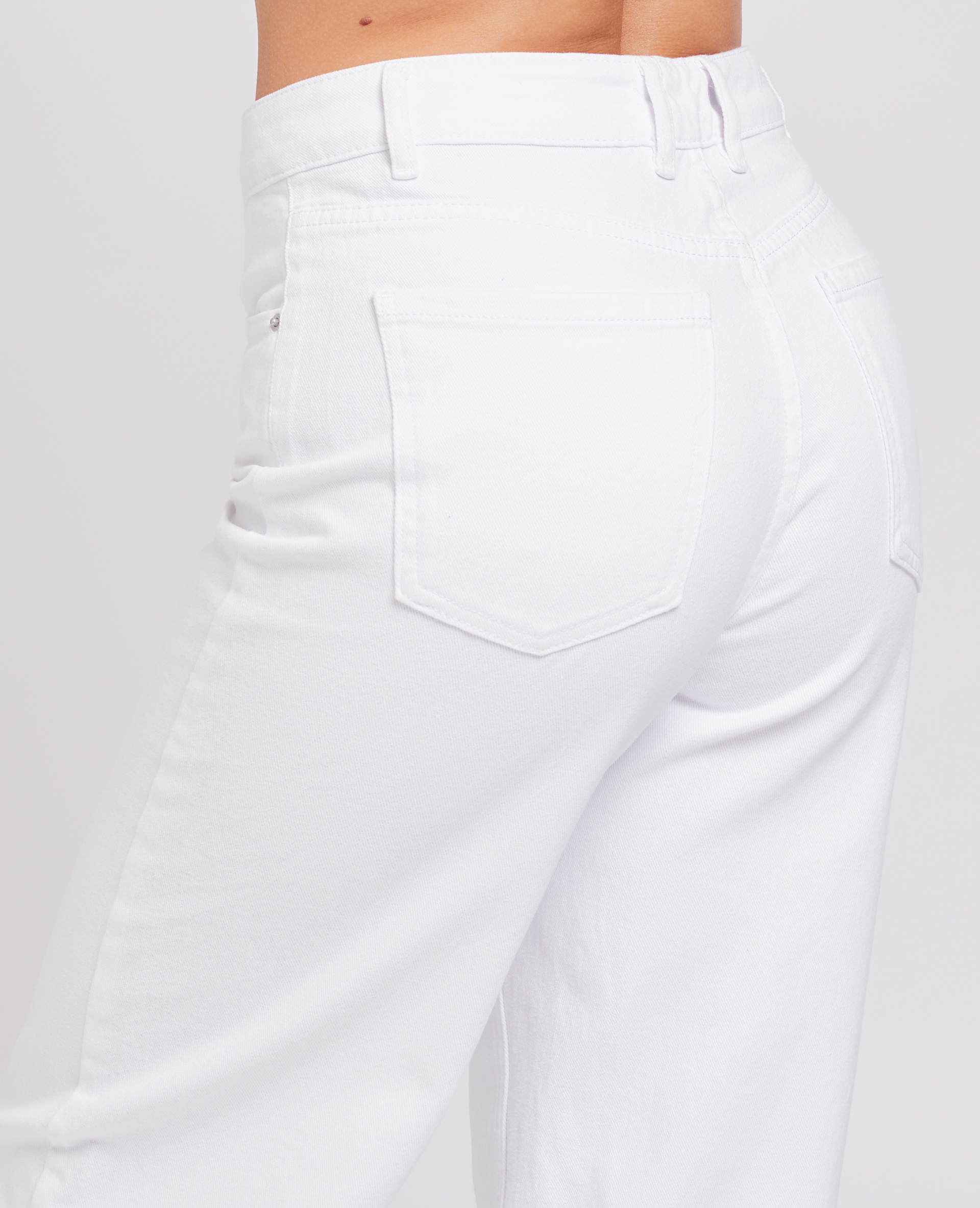 Jean large uni blanc - Pimkie