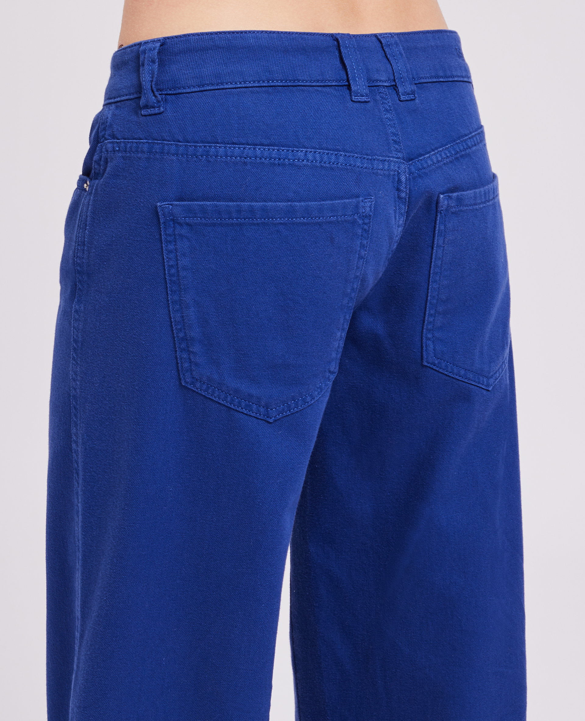 Jean large uni bleu électrique - Pimkie