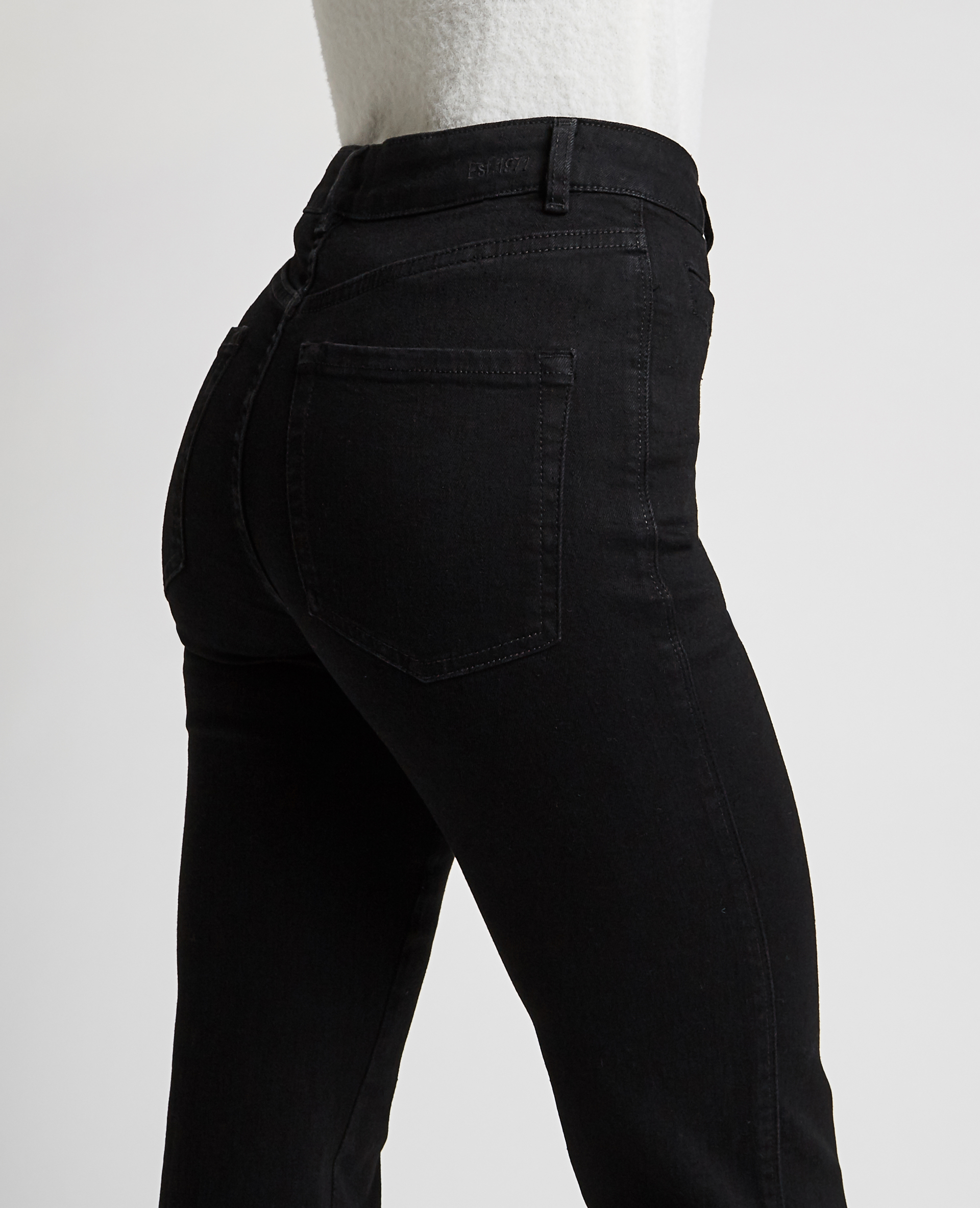 Jean flare avec fentes côtés noir - Pimkie