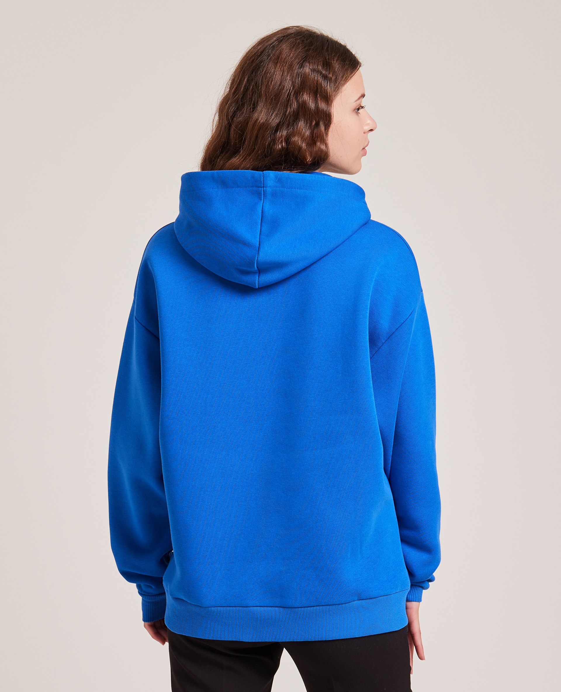Sweat capuche avec flocage bleu électrique - Pimkie