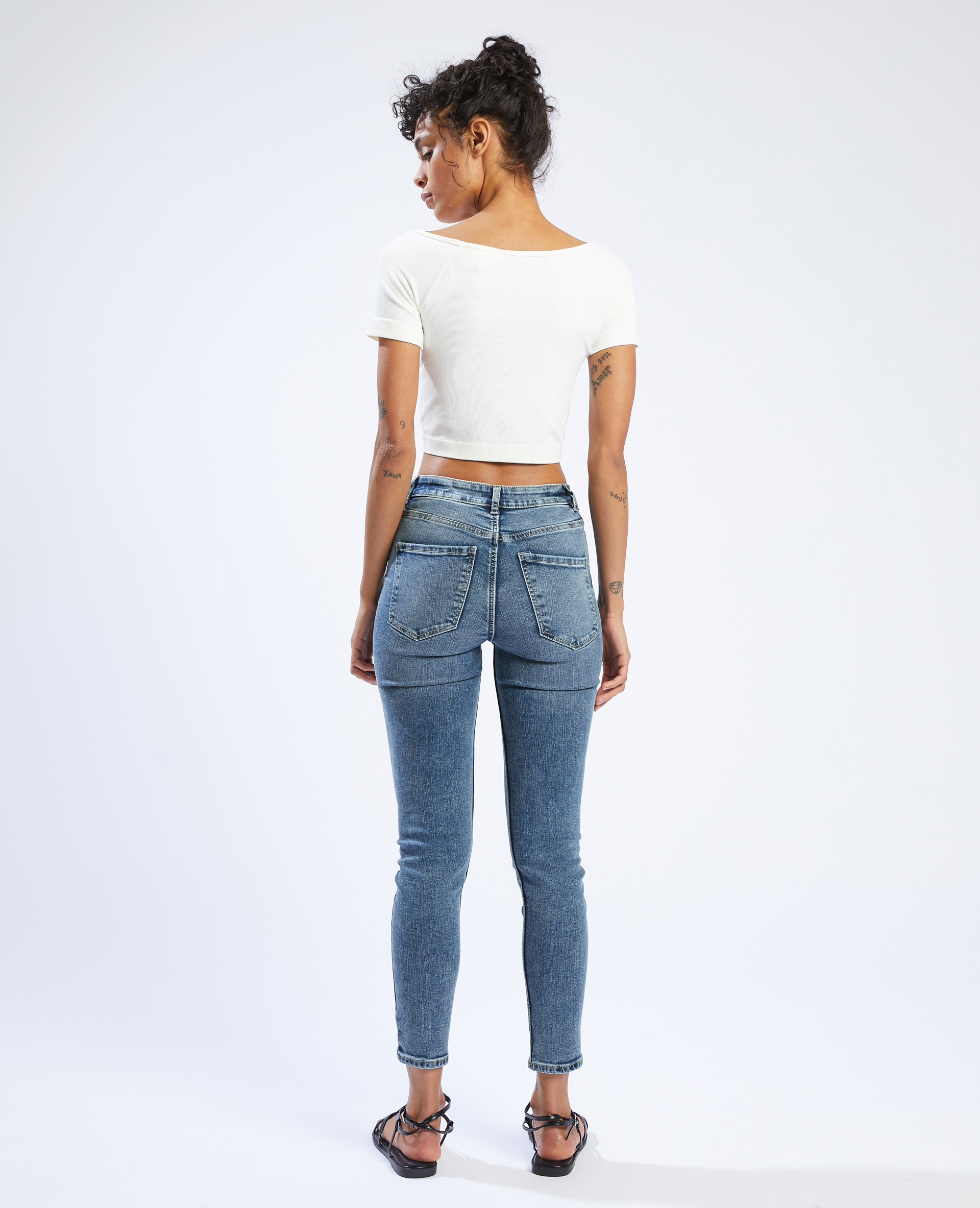 Jean skinny taille haute bleu - Pimkie
