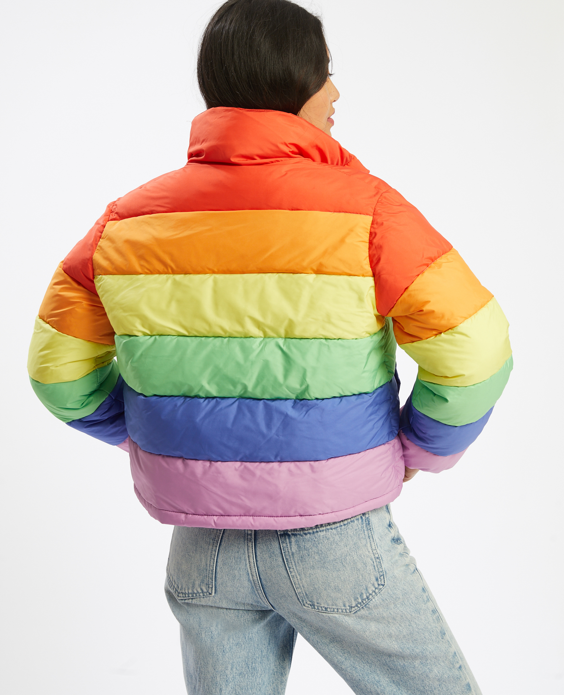 Doudoune oversize multicolore orange - Pimkie