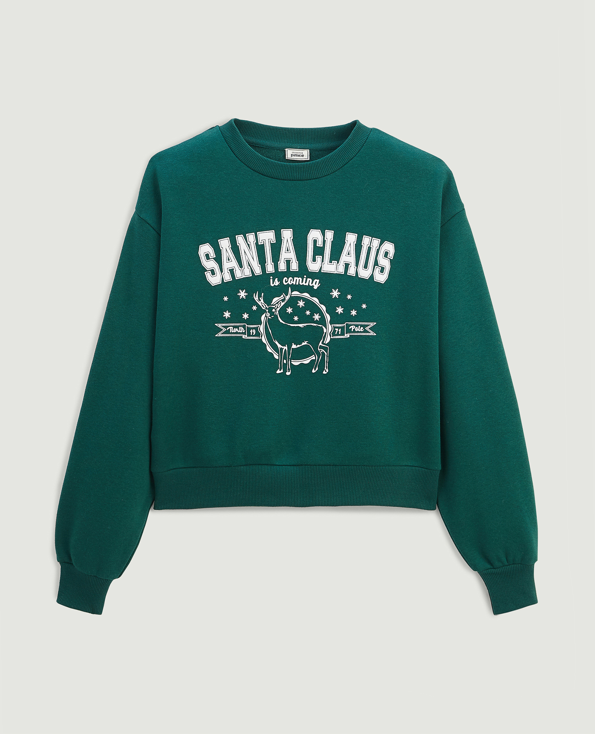 Sweat de Noël vert - Pimkie