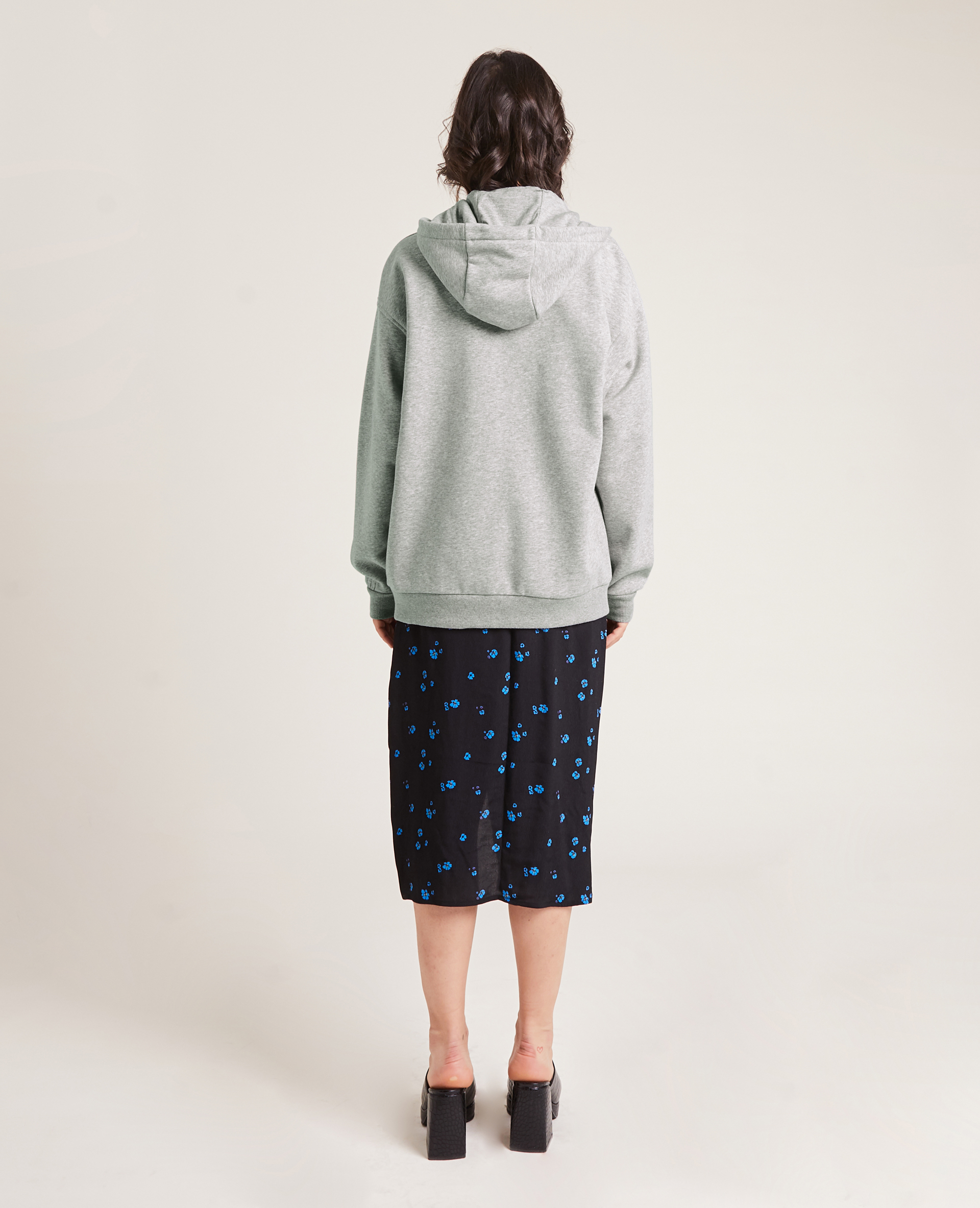 Sweat zippé avec capuche gris chiné - Pimkie
