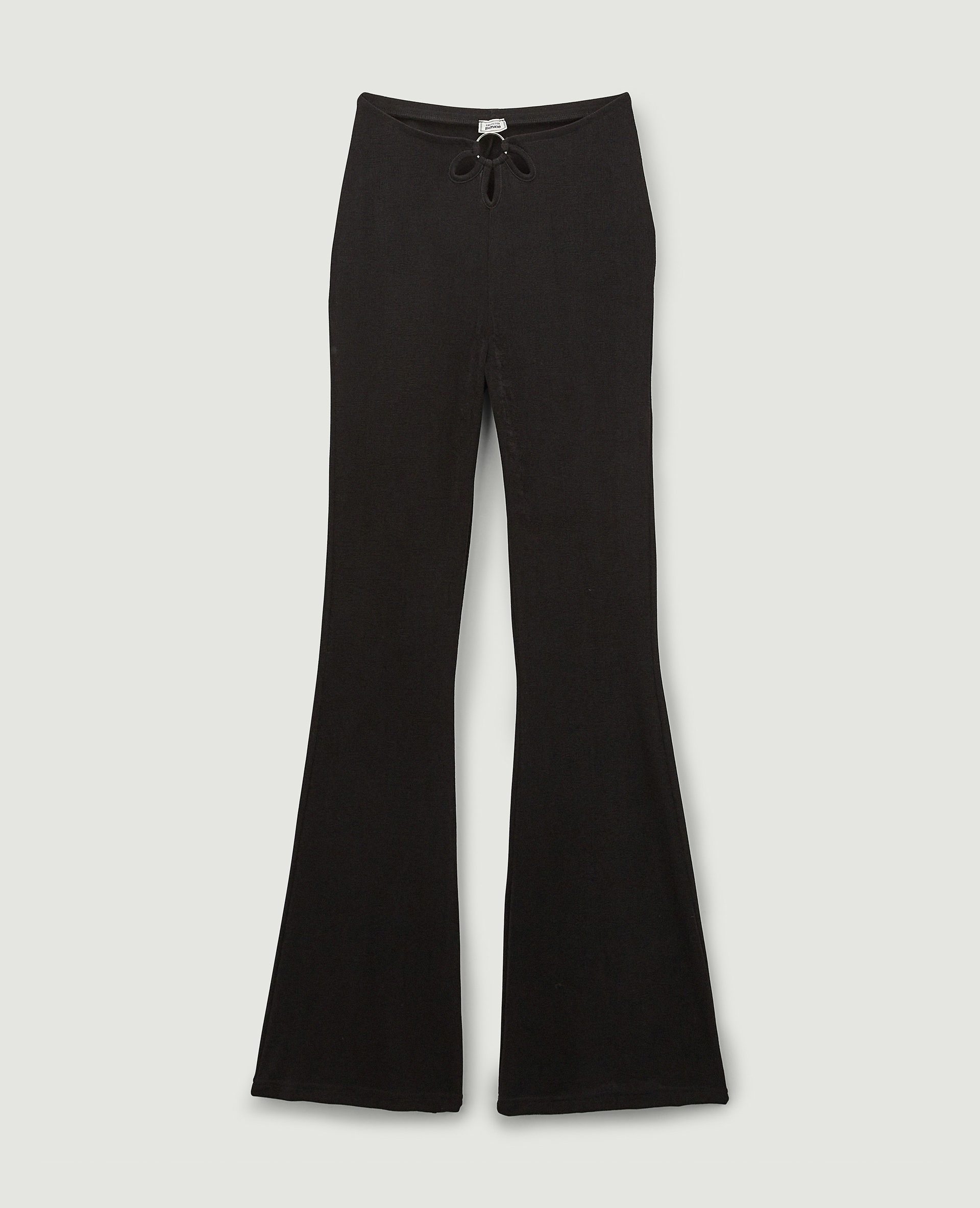 Pantalon flare en tissu fluide noir - Pimkie