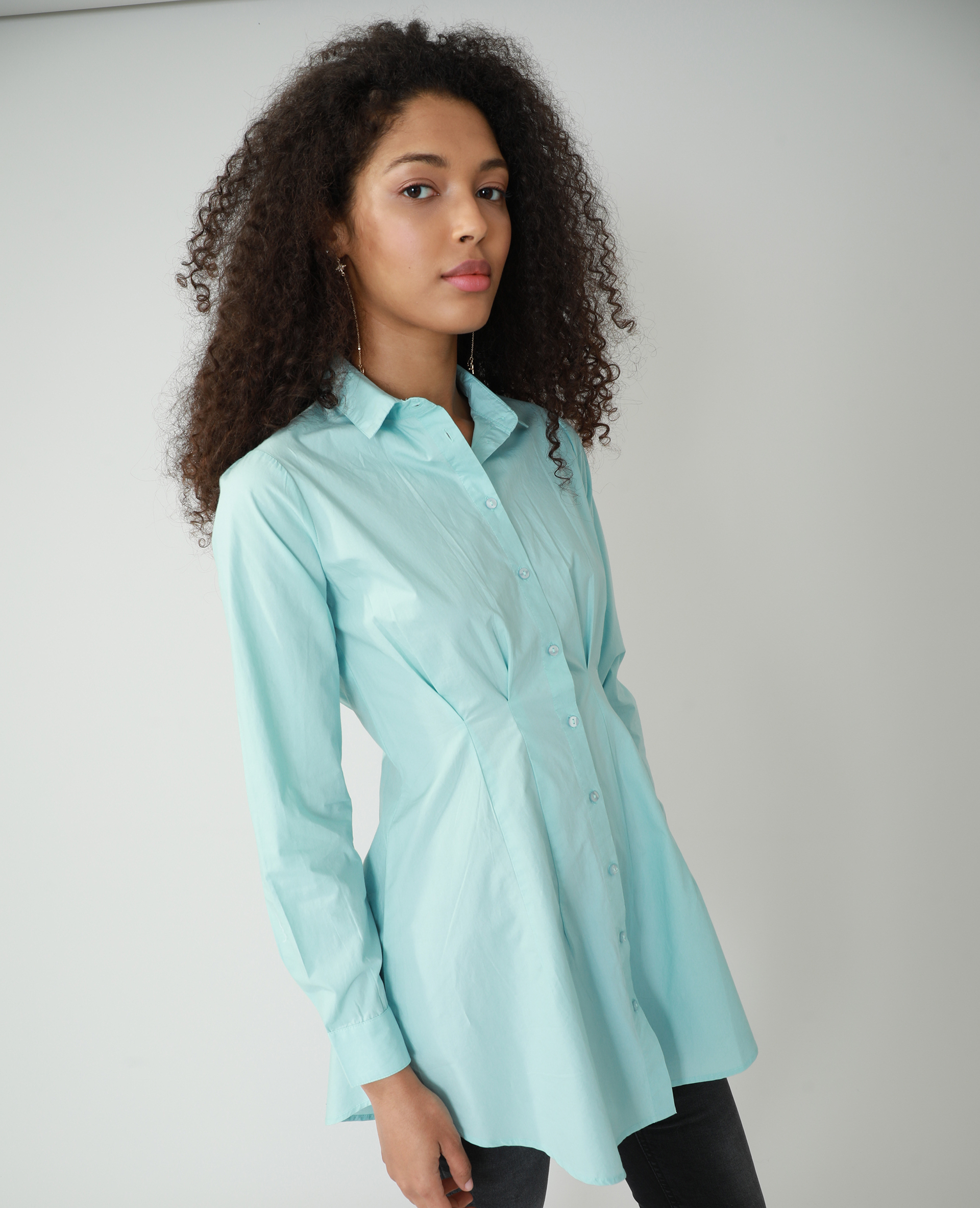 Chemise longue online cintrée femme