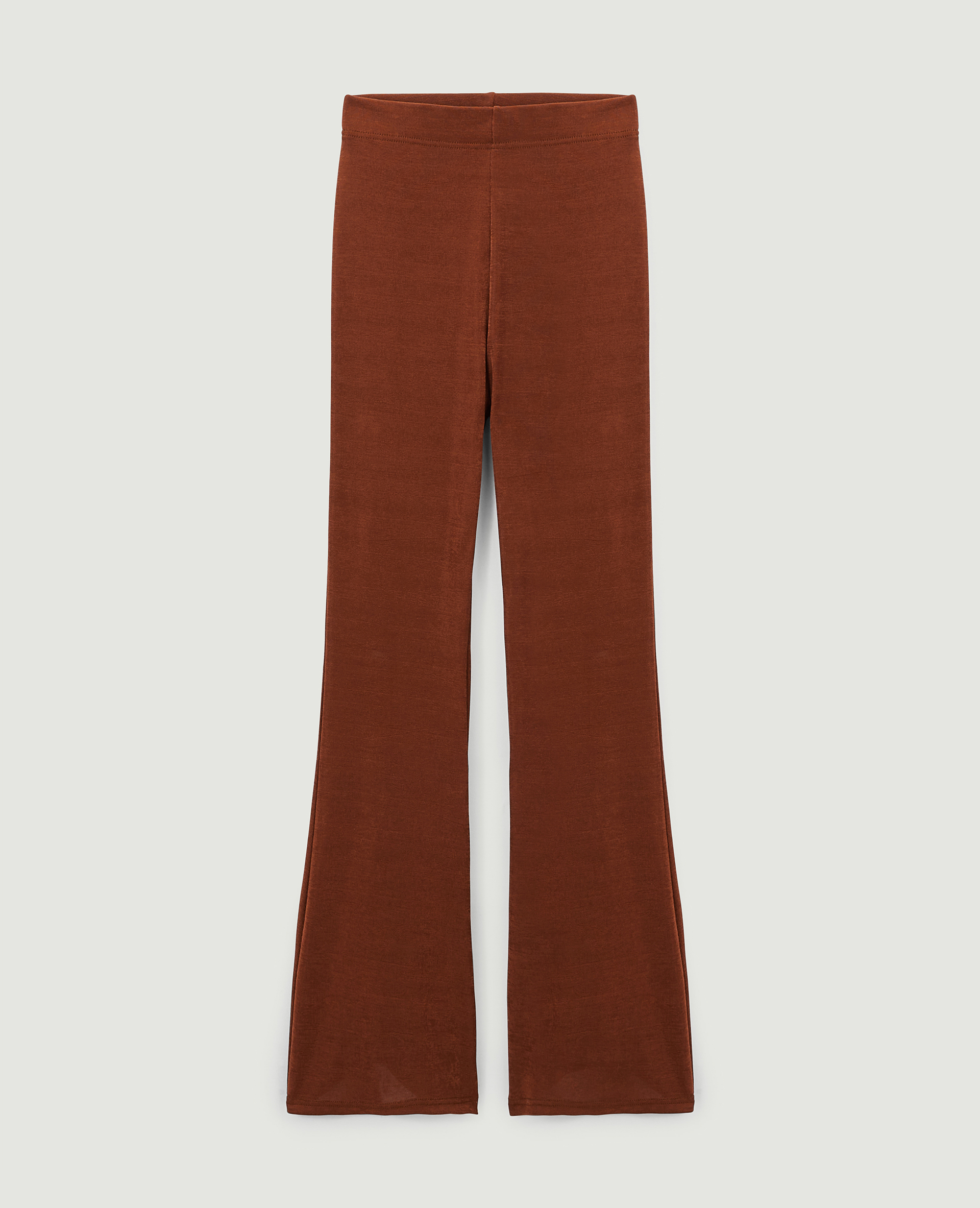 Pantalon flare en tissu fluide marron - Pimkie