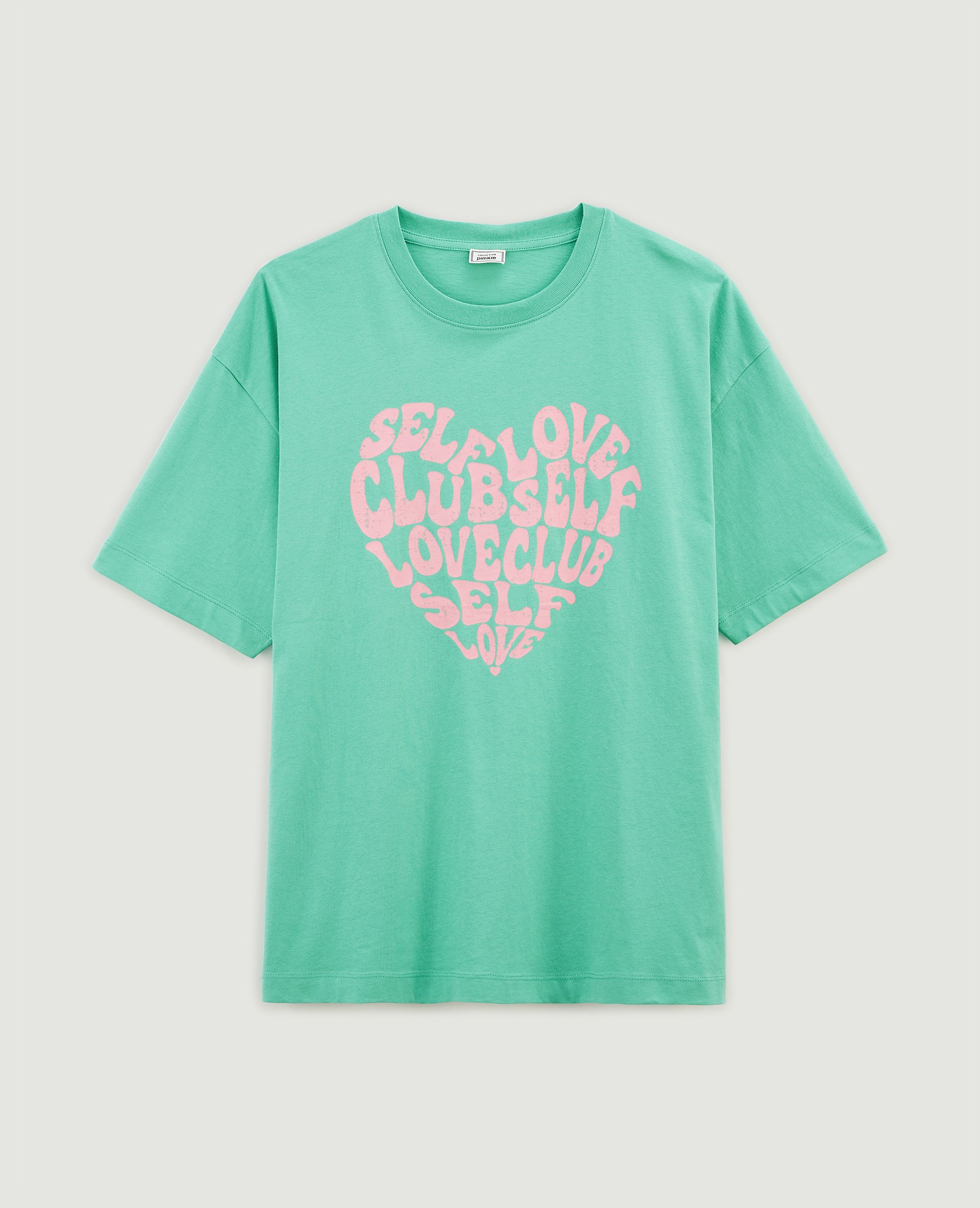 T-shirt oversize col rond vert - Pimkie