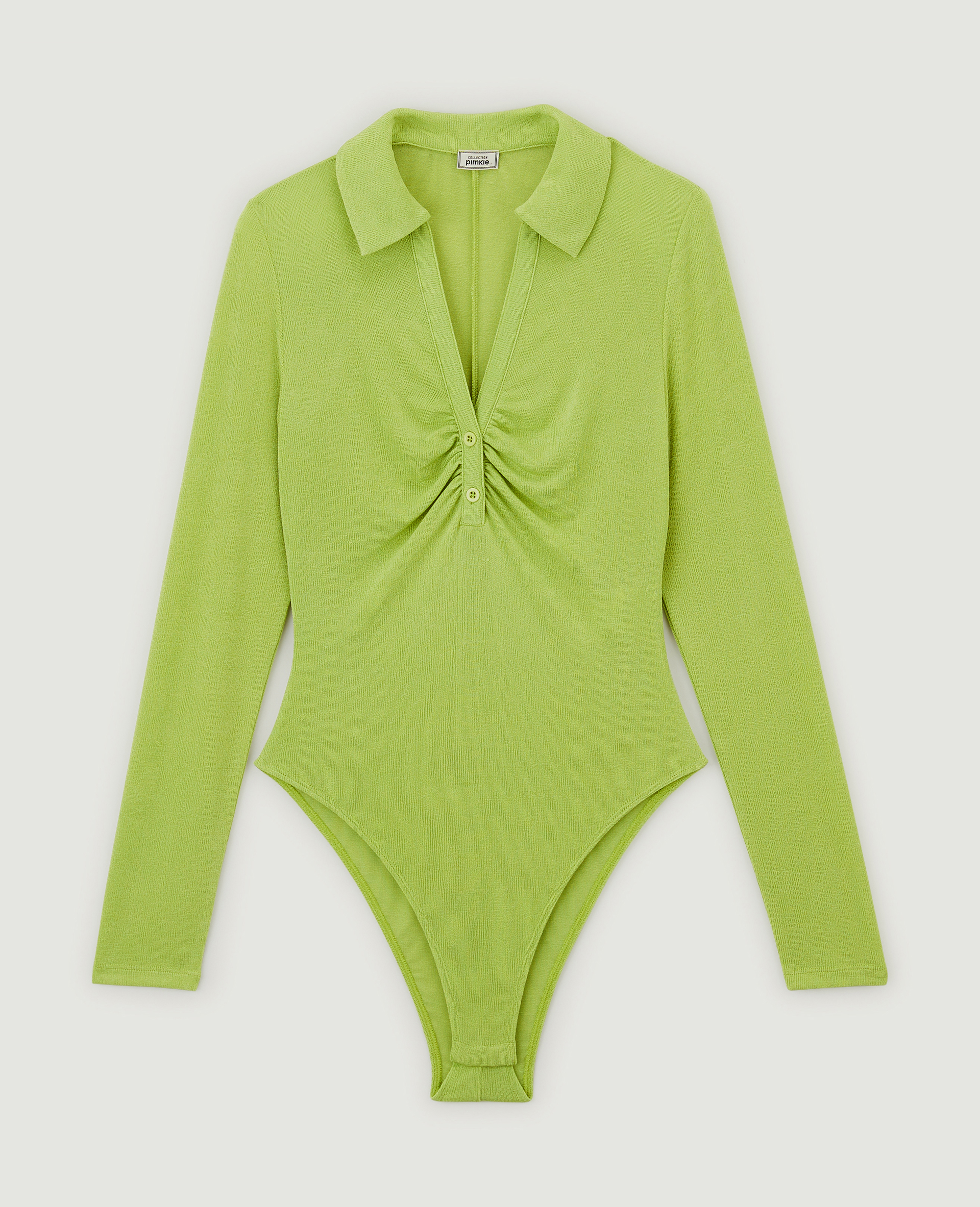 Body manches longues avec col vert olive - Pimkie