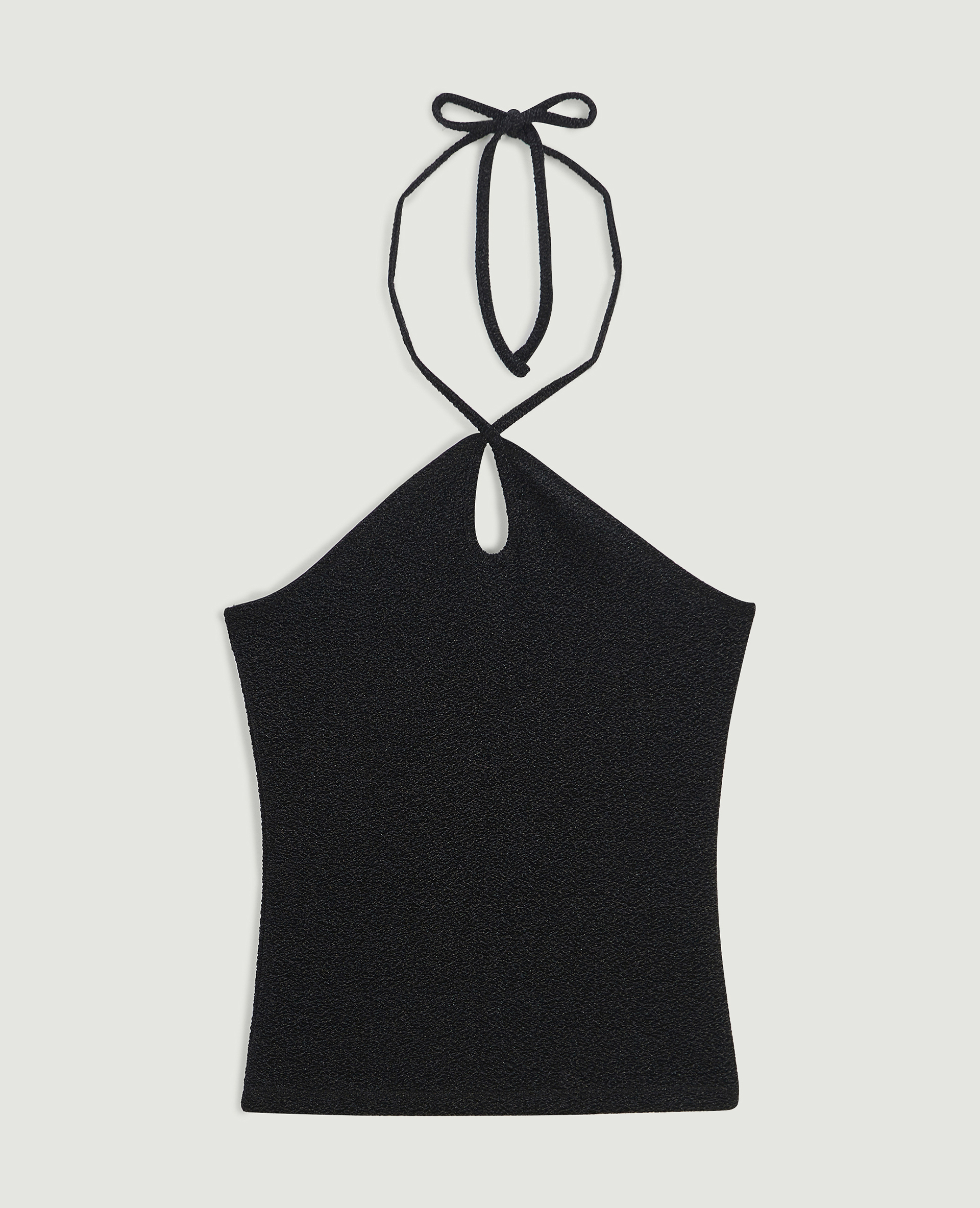 Top dos-nu maille lurex noir - Pimkie