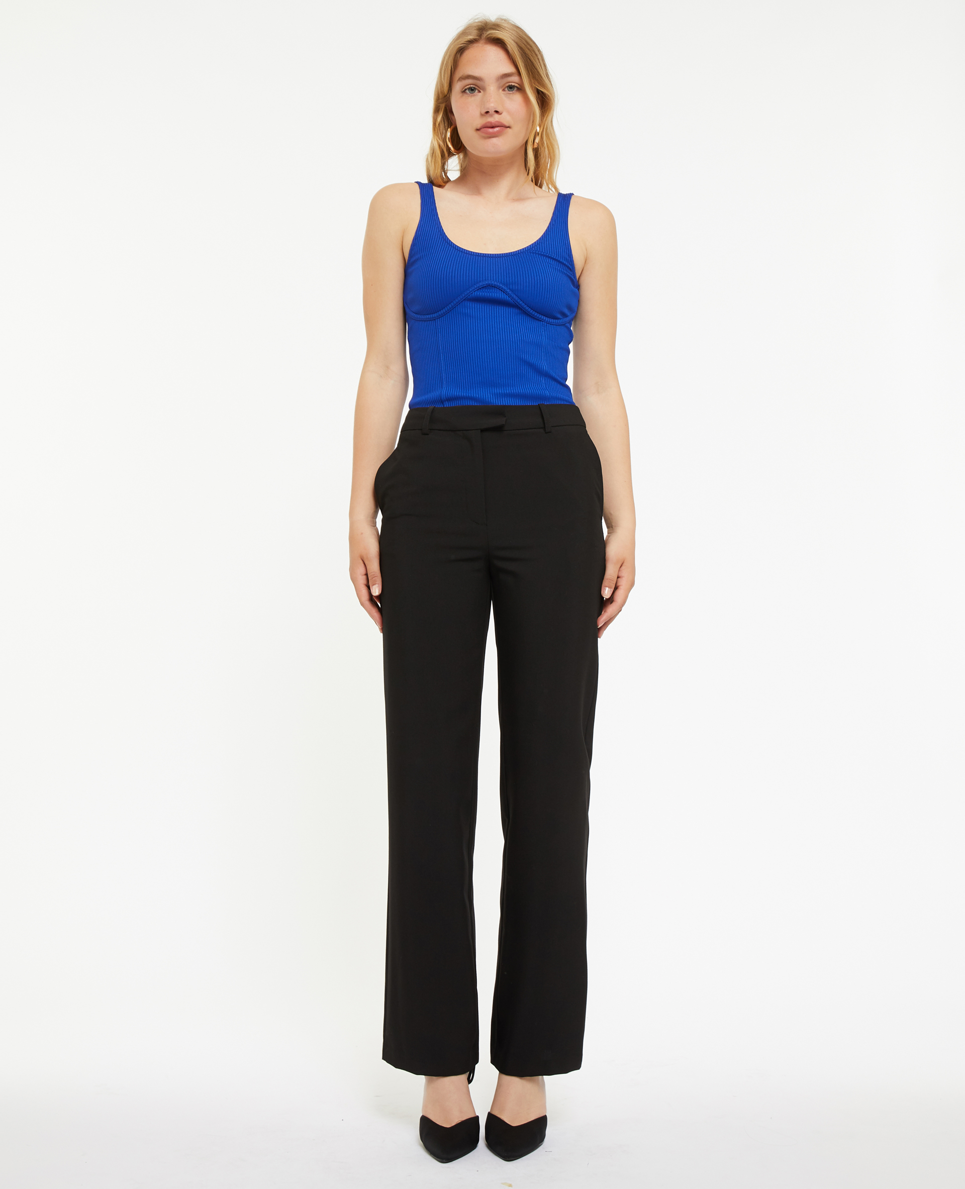 Pantalon de costume droit noir - Pimkie