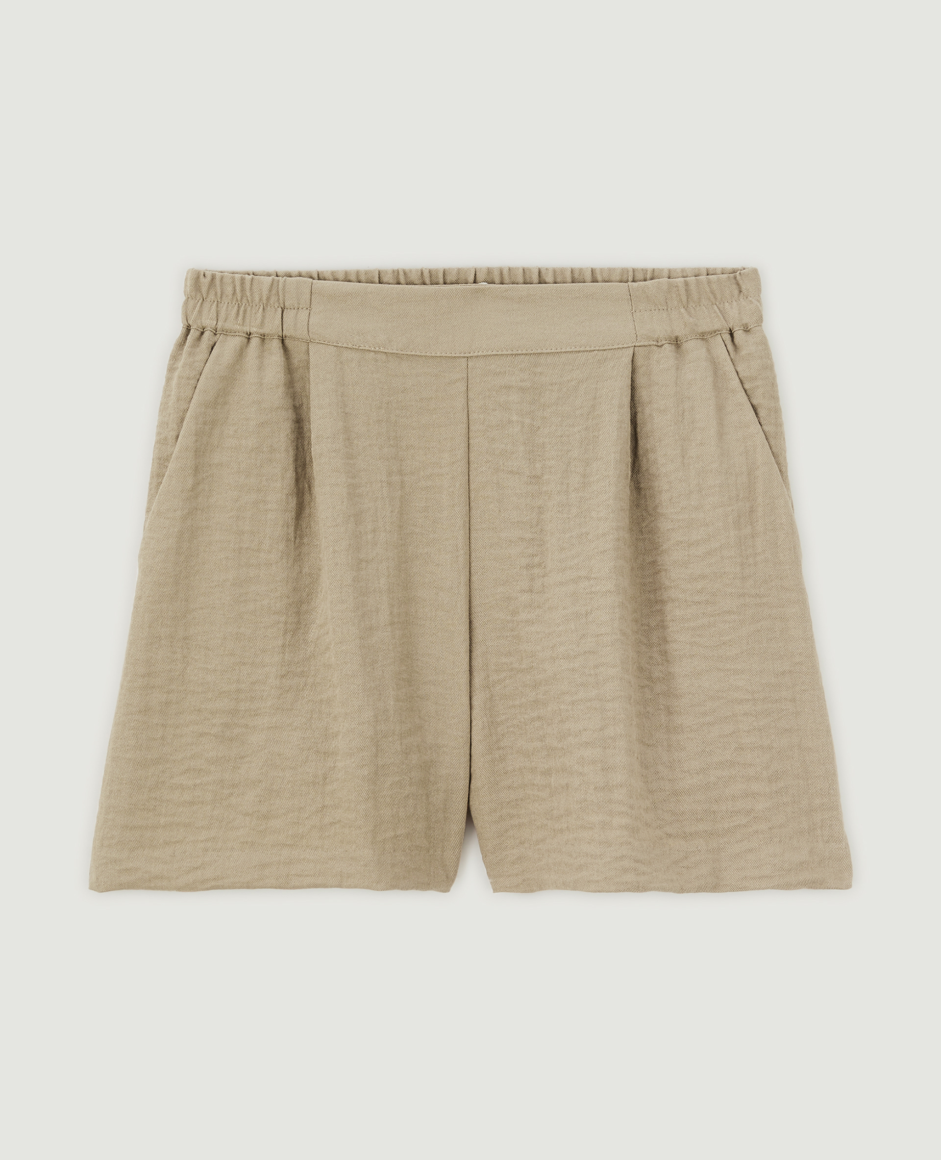 Short fluide effet lin camel - Pimkie