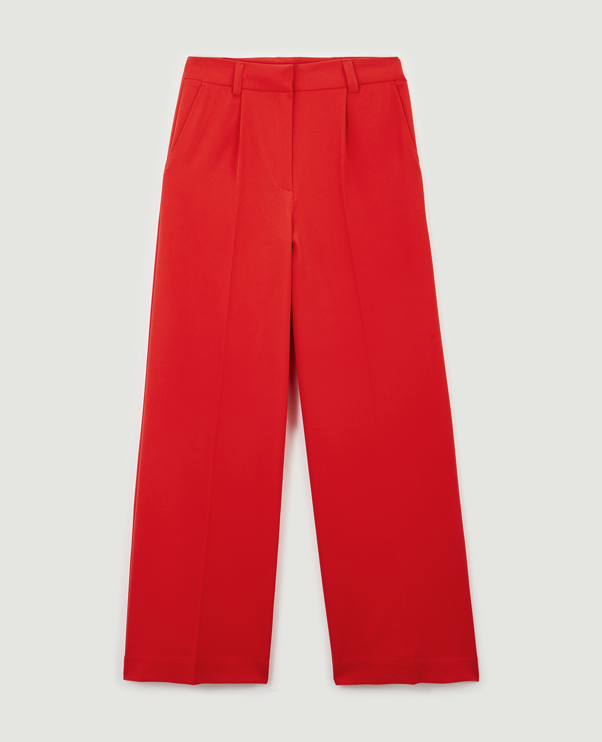 Pantalon large taille haute rouge - Pimkie
