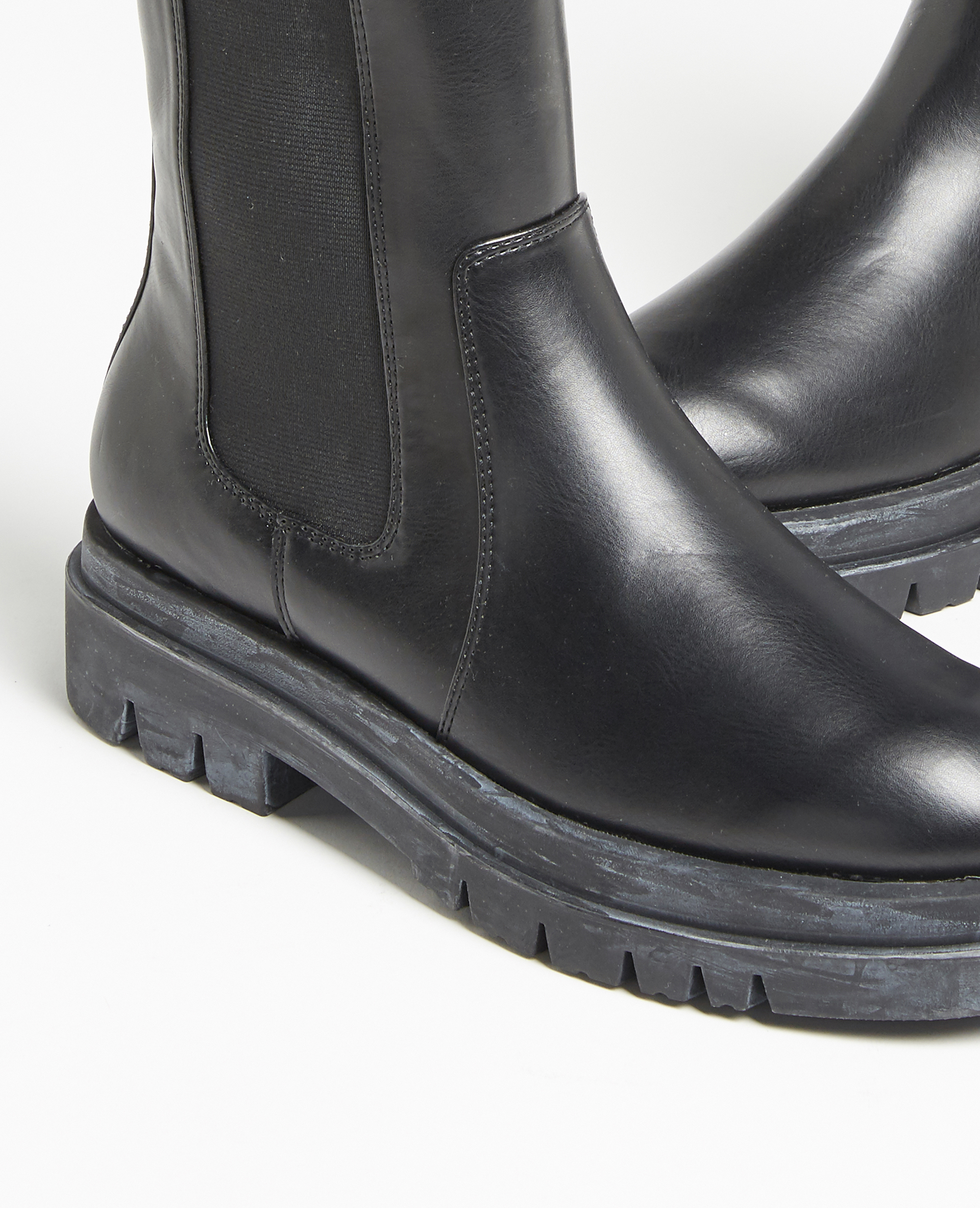 Boots faux cuir noir - Pimkie