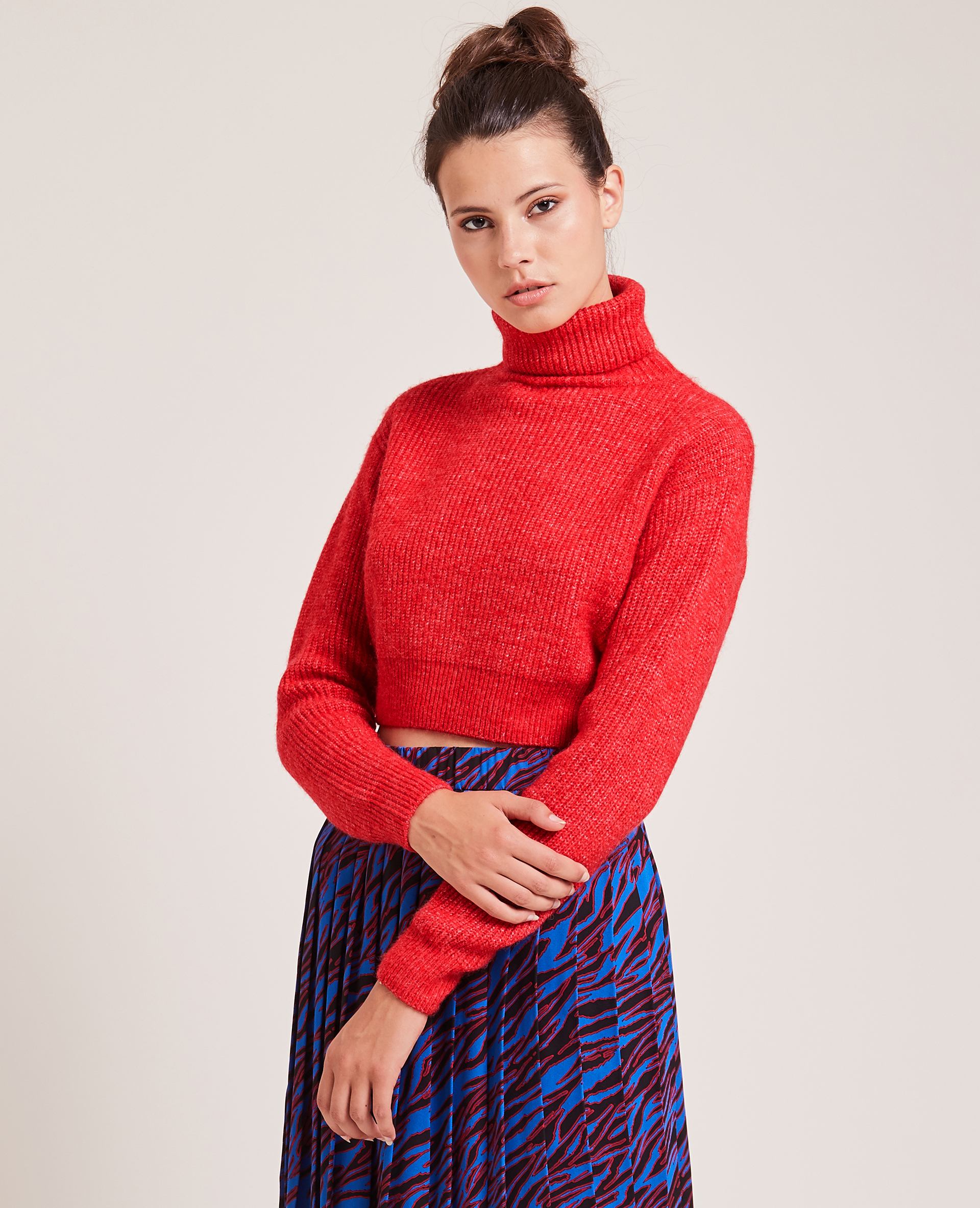 Pull cropped col roul Pimkie