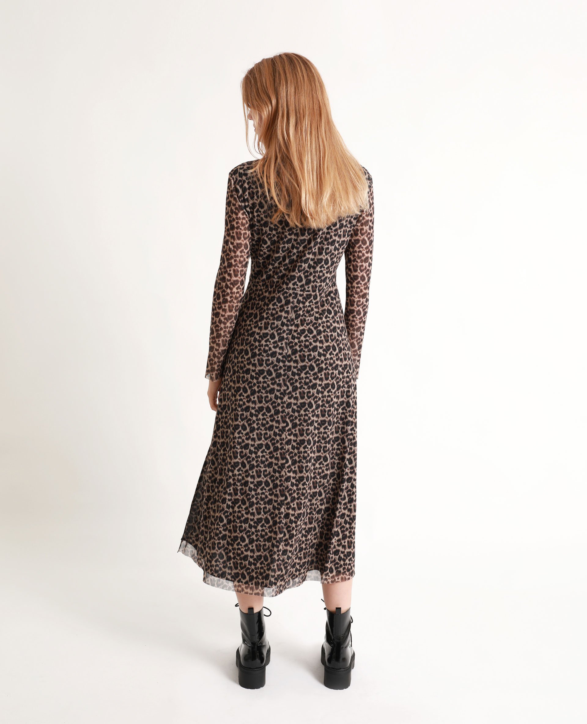 Lange Jurk Met Luipaardprint Kastanjebruin 781329d10i07 Pimkie