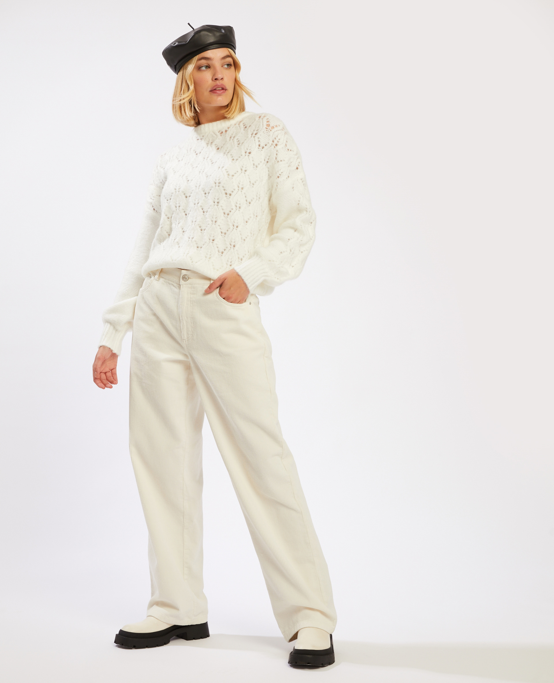 Pantalon velours blanc - Pimkie