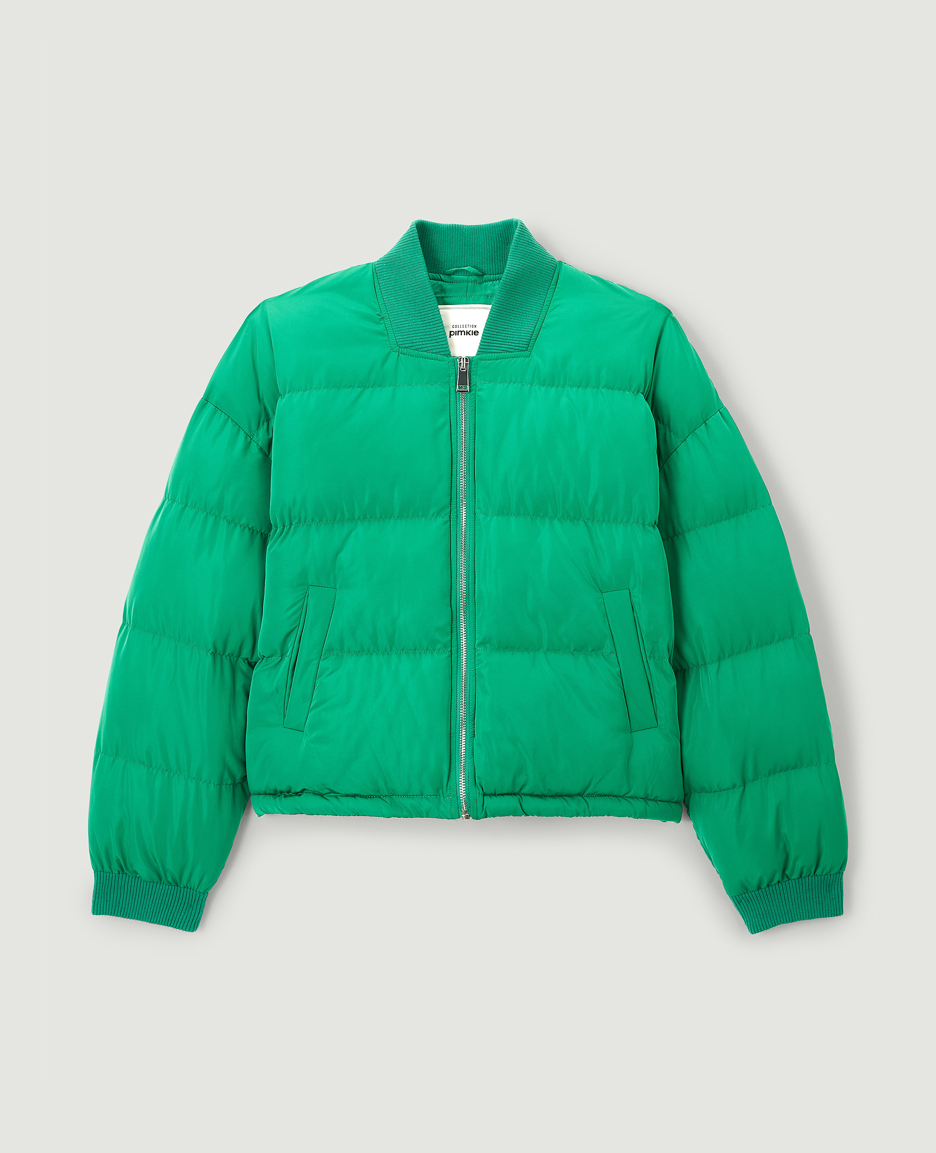 Doudoune col rond vert - Pimkie