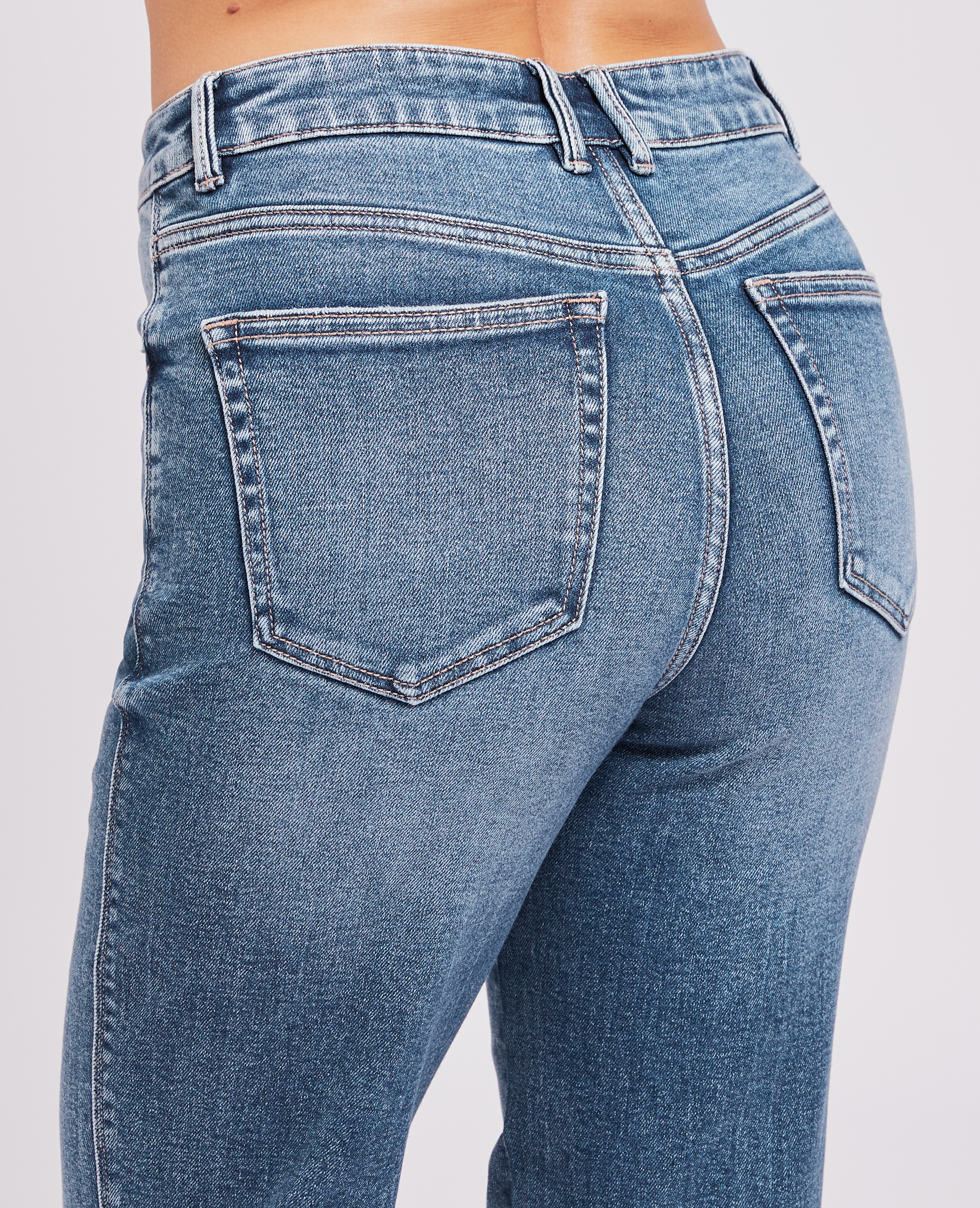 Jean droit stretch bleu denim - Pimkie