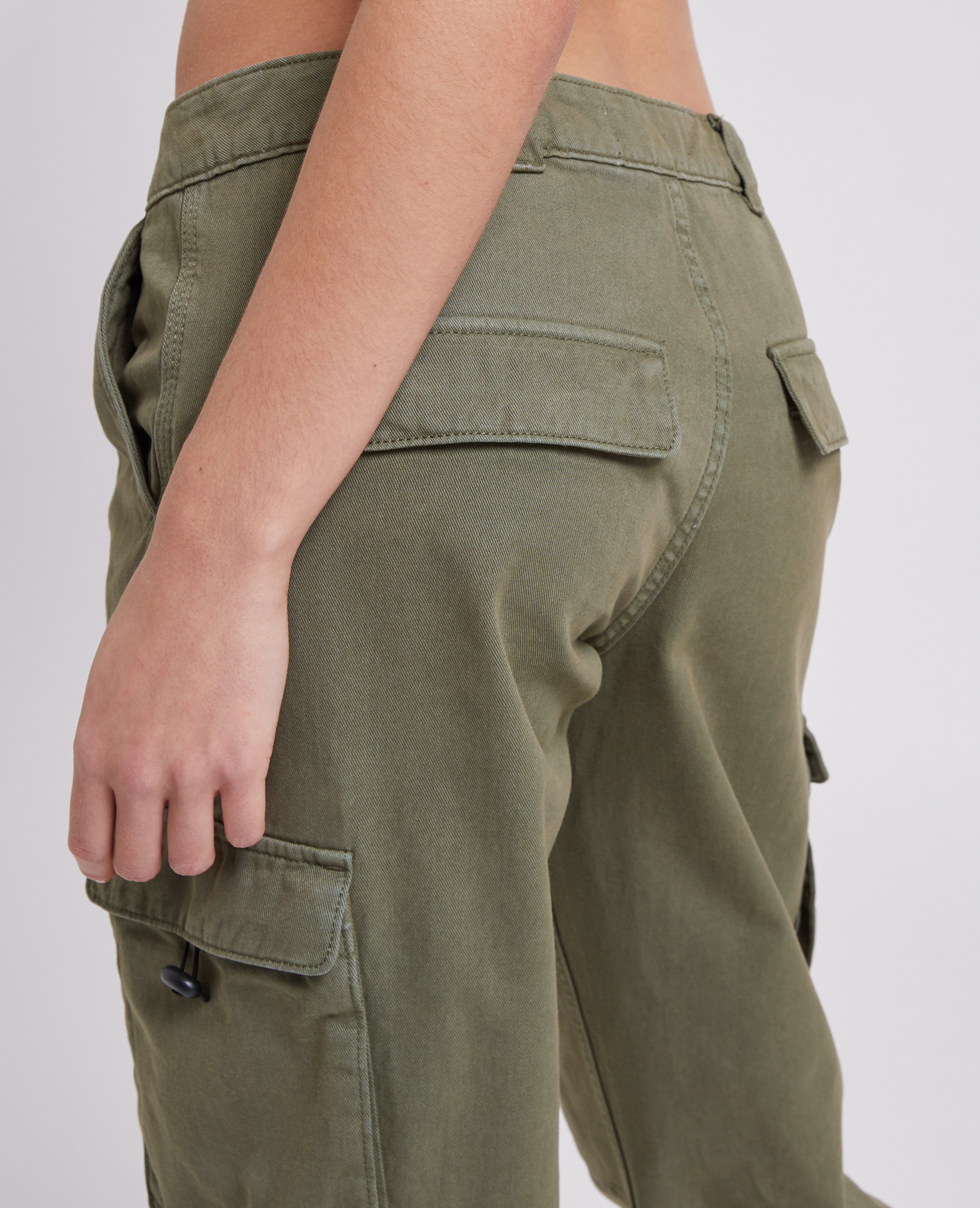 Pantalon droit cargo taille basse kaki - Pimkie