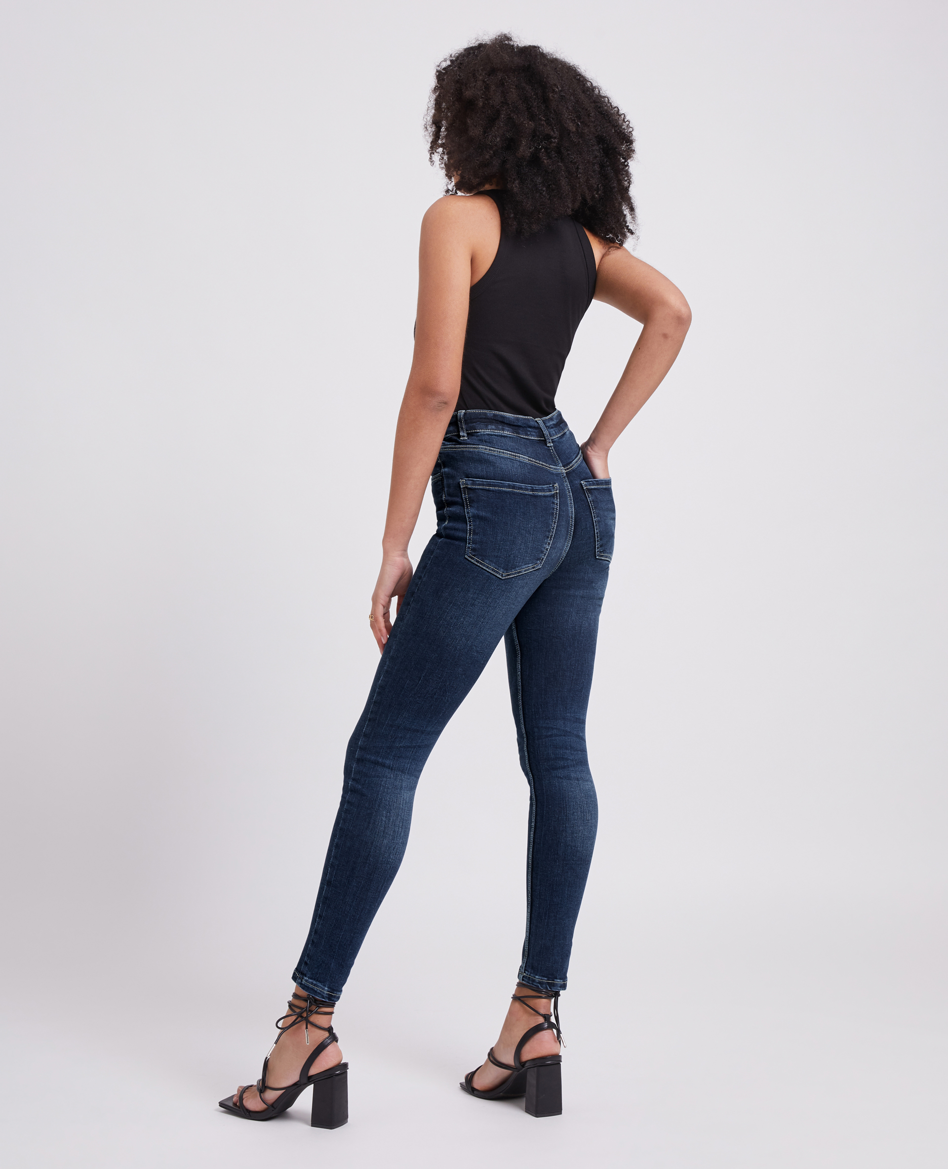 Jean skinny taille haute bleu marine - Pimkie