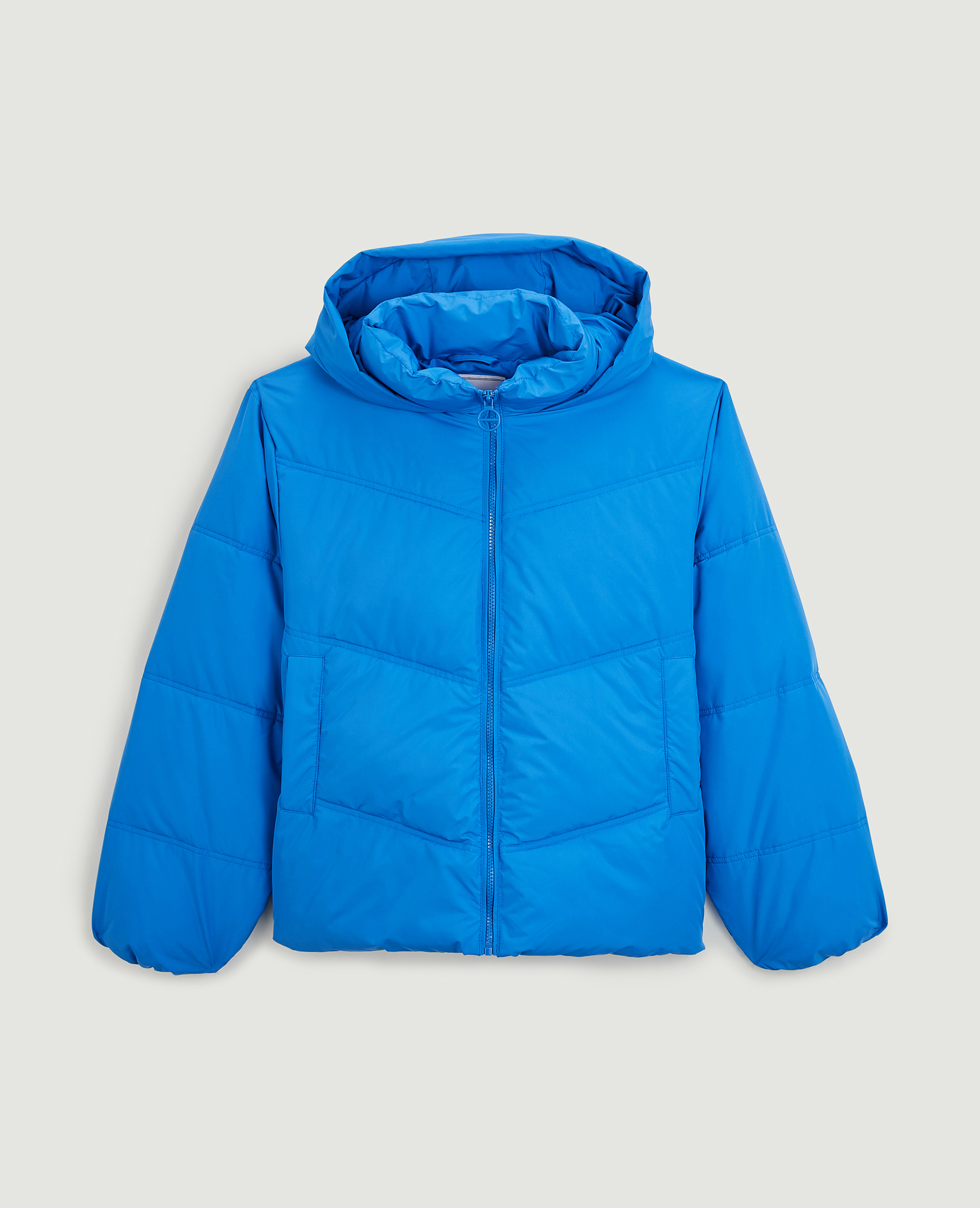 Doudoune oversize avec capuche bleu électrique - Pimkie