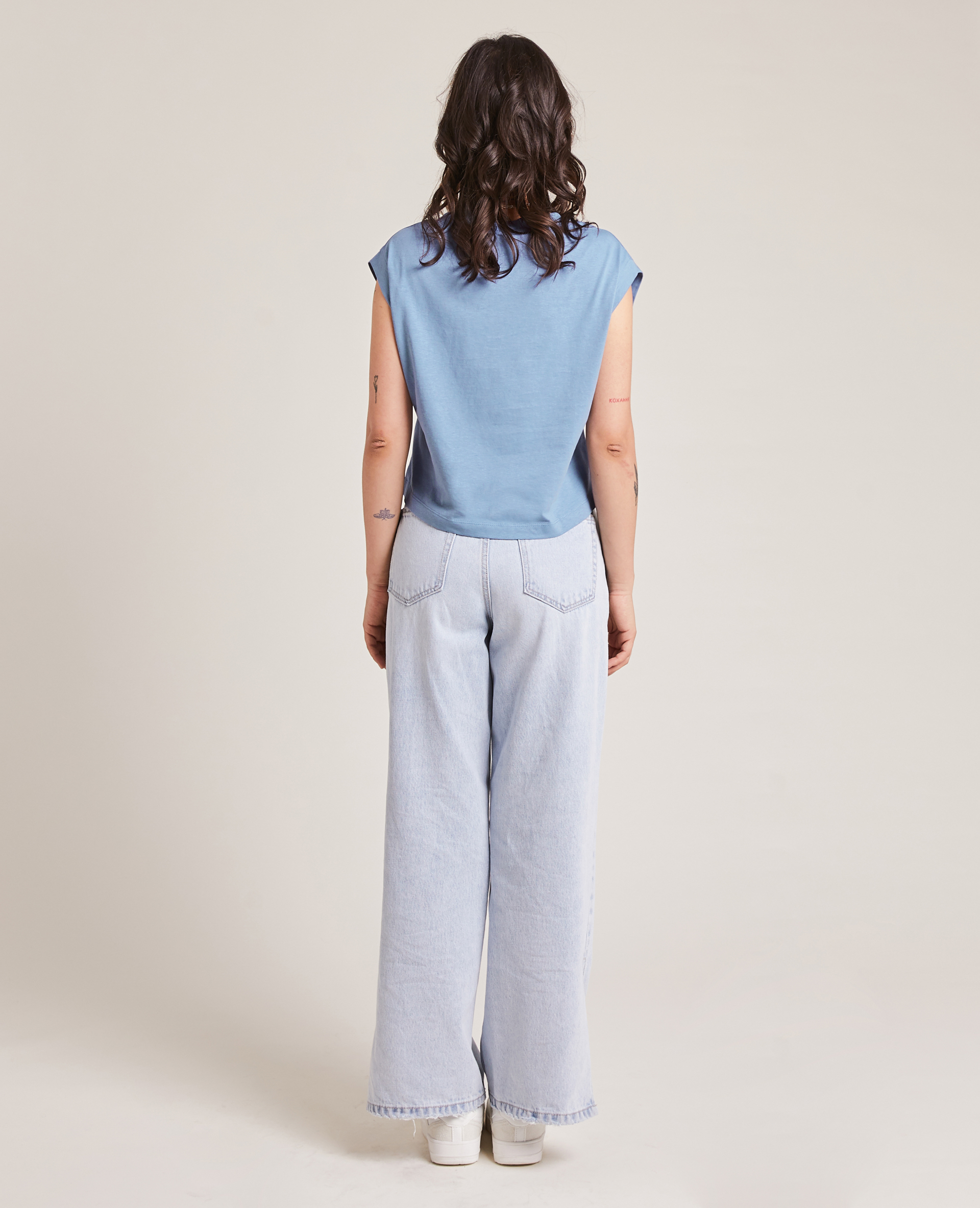 T-shirt sans manches bleu foncé - Pimkie