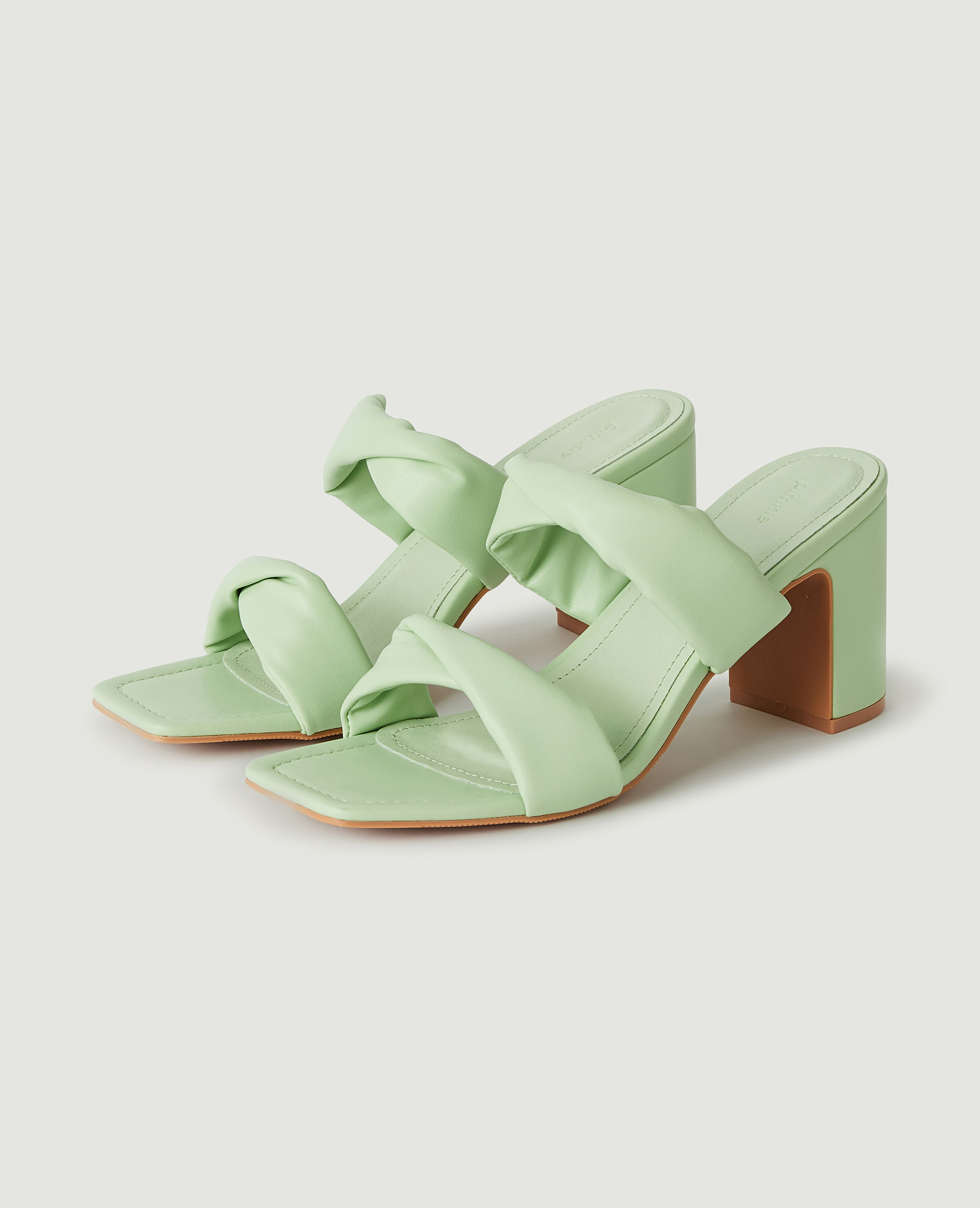 Mules à talons vert anis - Pimkie