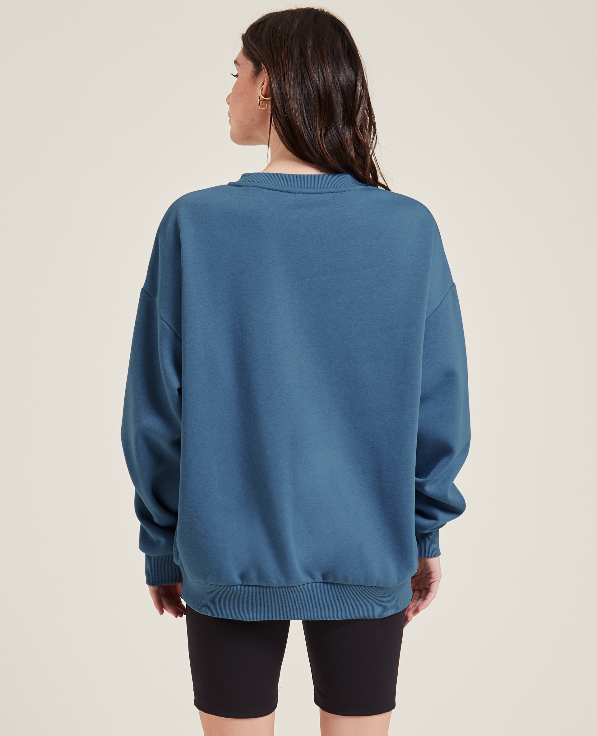 Sweat col rond oversize vert de gris - Pimkie