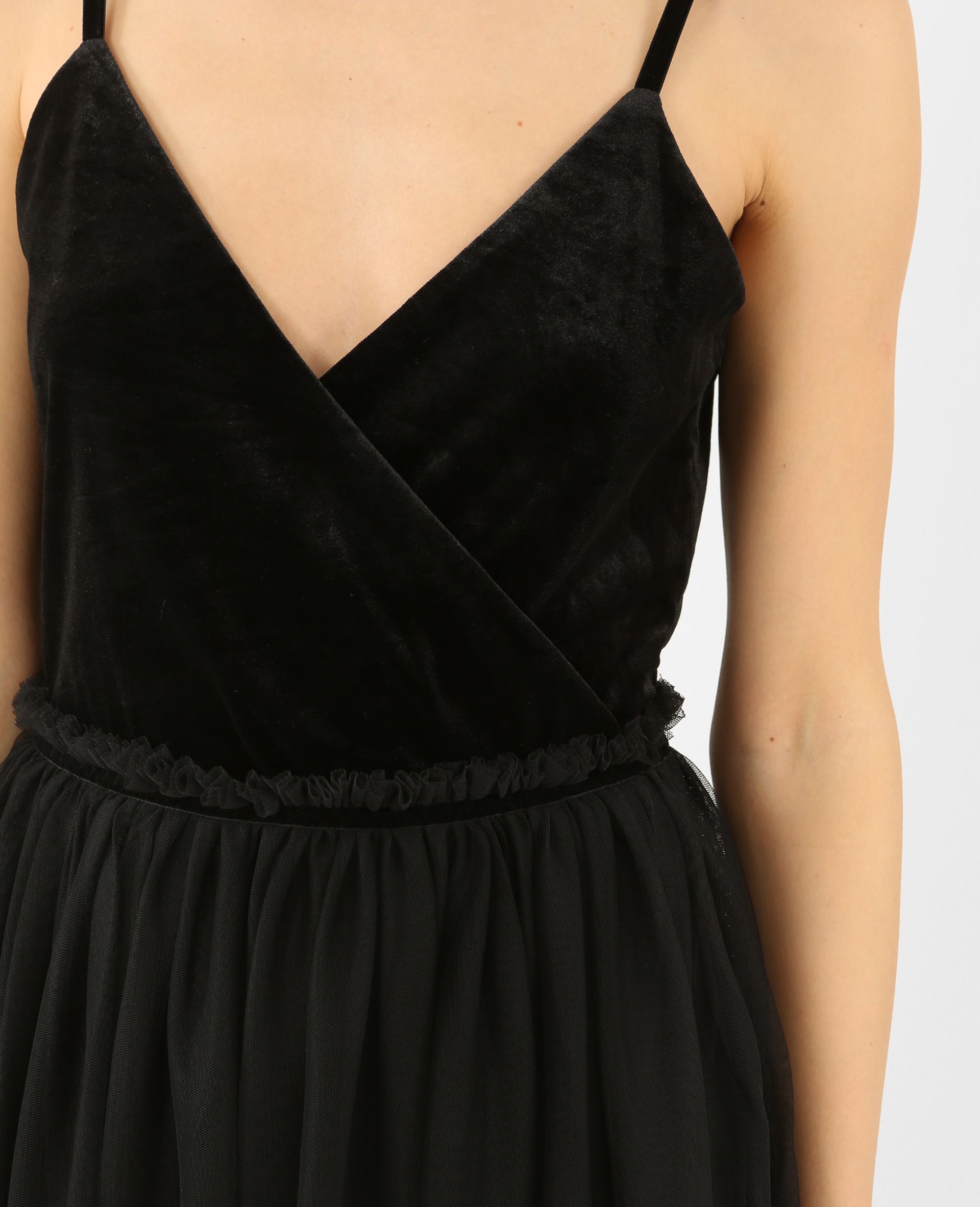 Robe bimatière noir - Pimkie