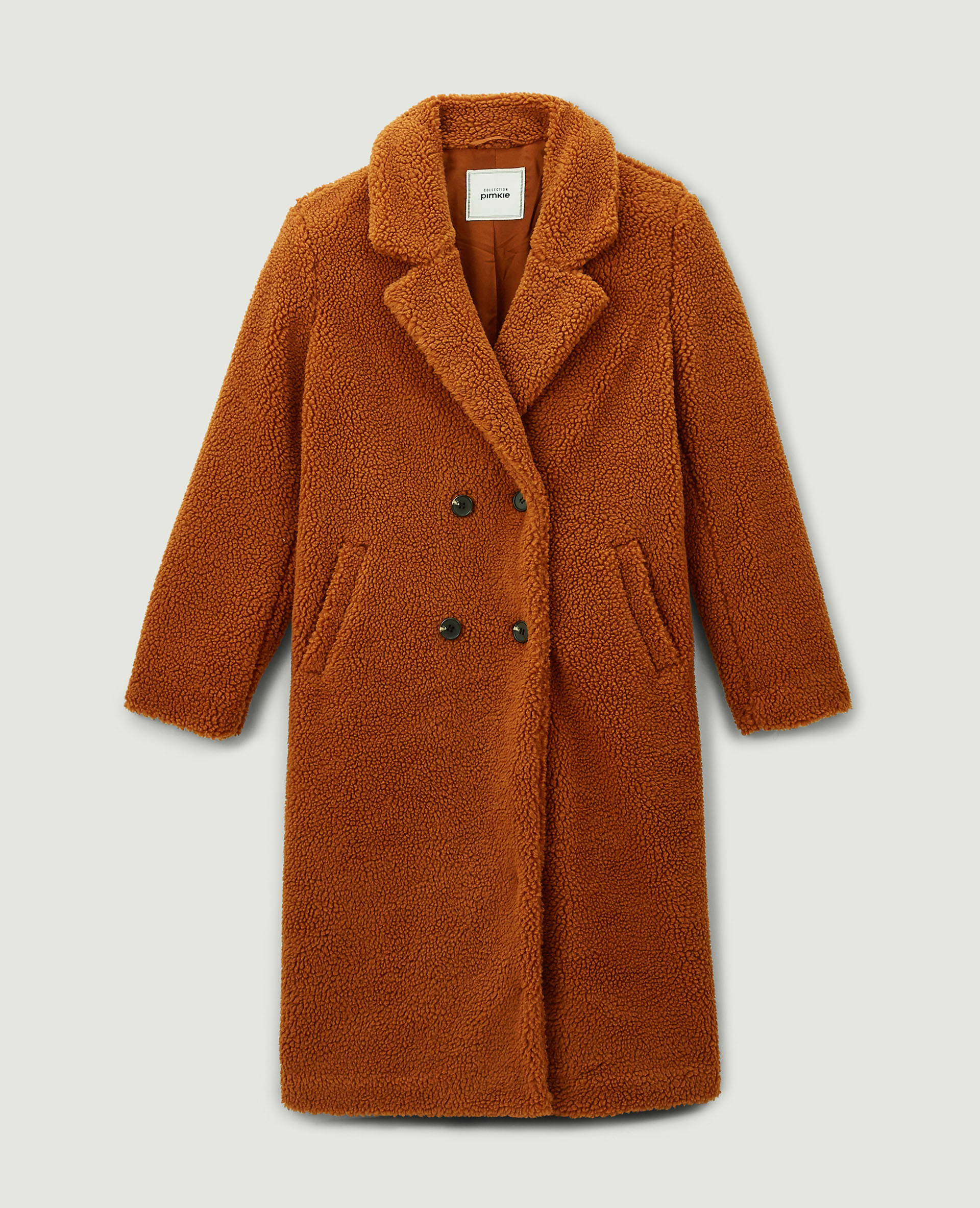 Manteau long sherpa beige - Pimkie