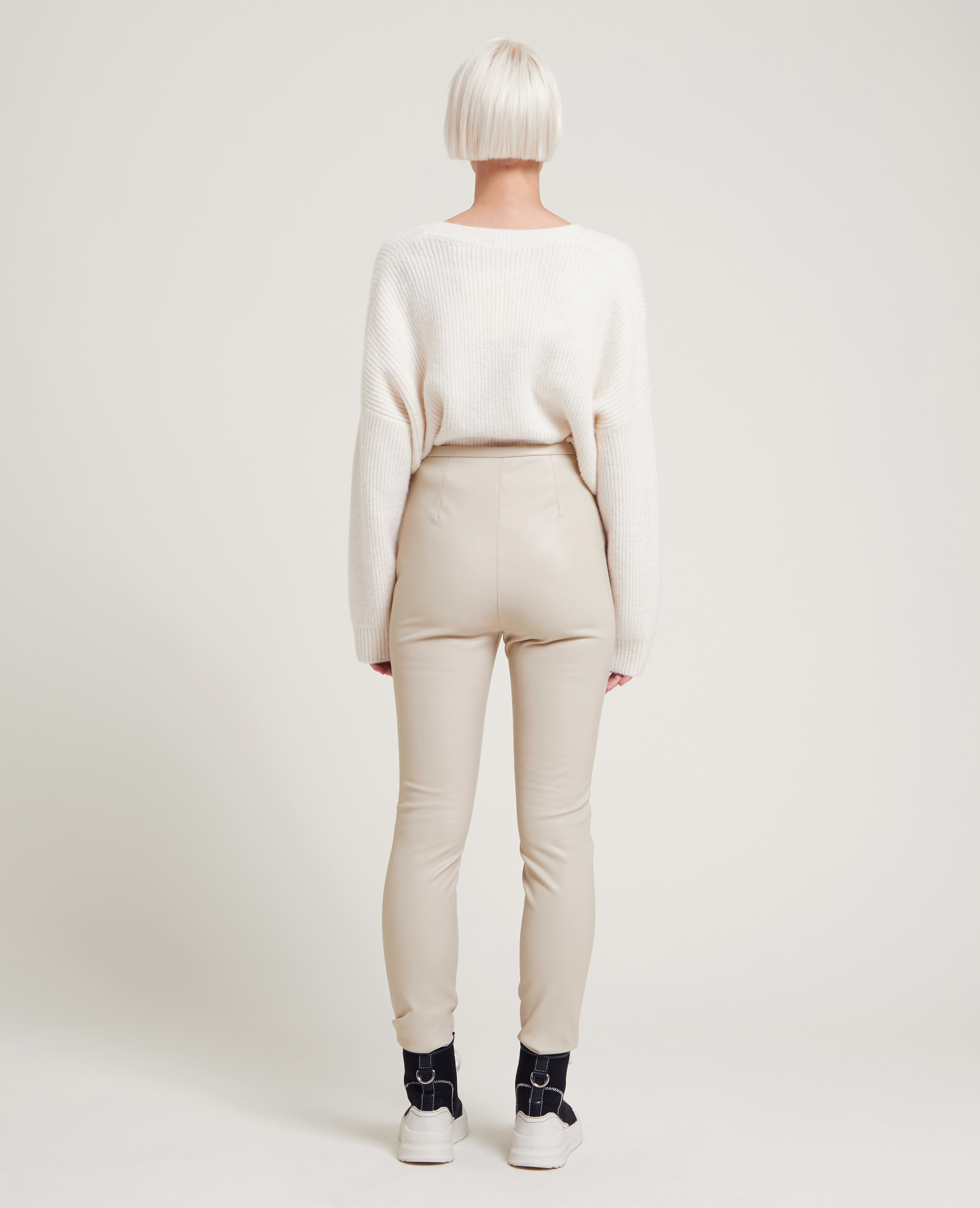 Legging simili cuir écru - Pimkie