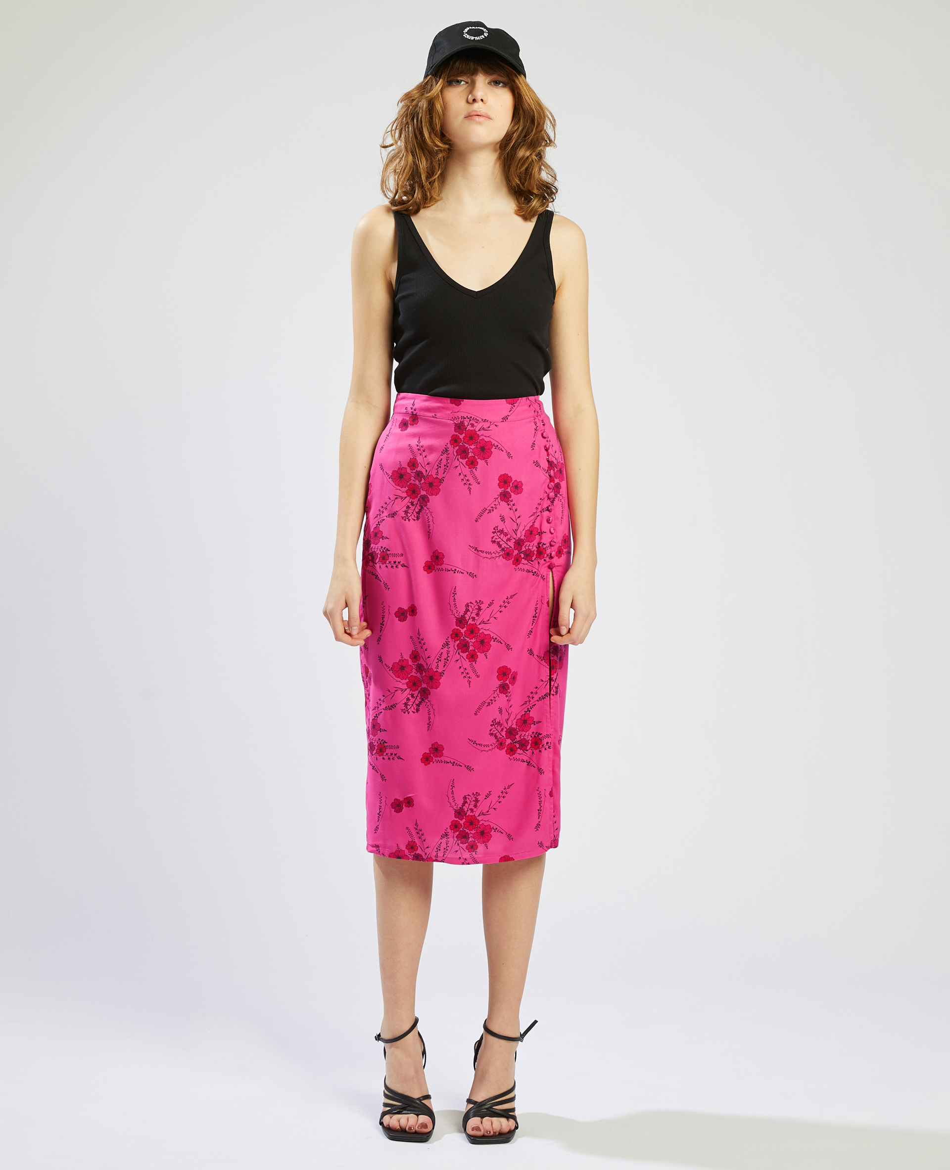 jupe midi motif
