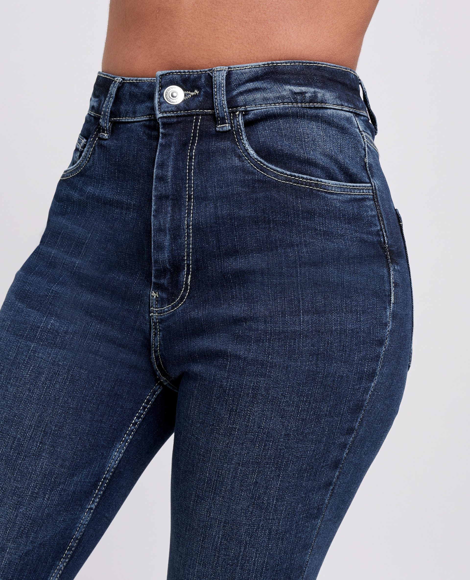 Jean skinny taille haute bleu marine - Pimkie