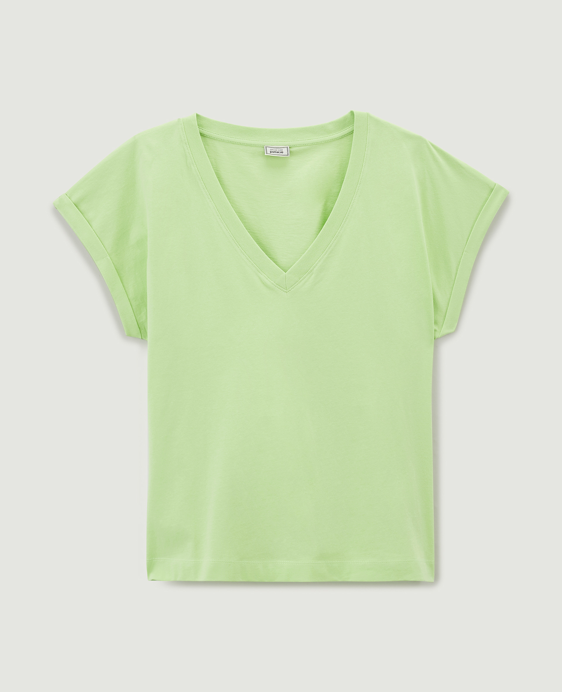 T-shirt col V oversize vert - Pimkie