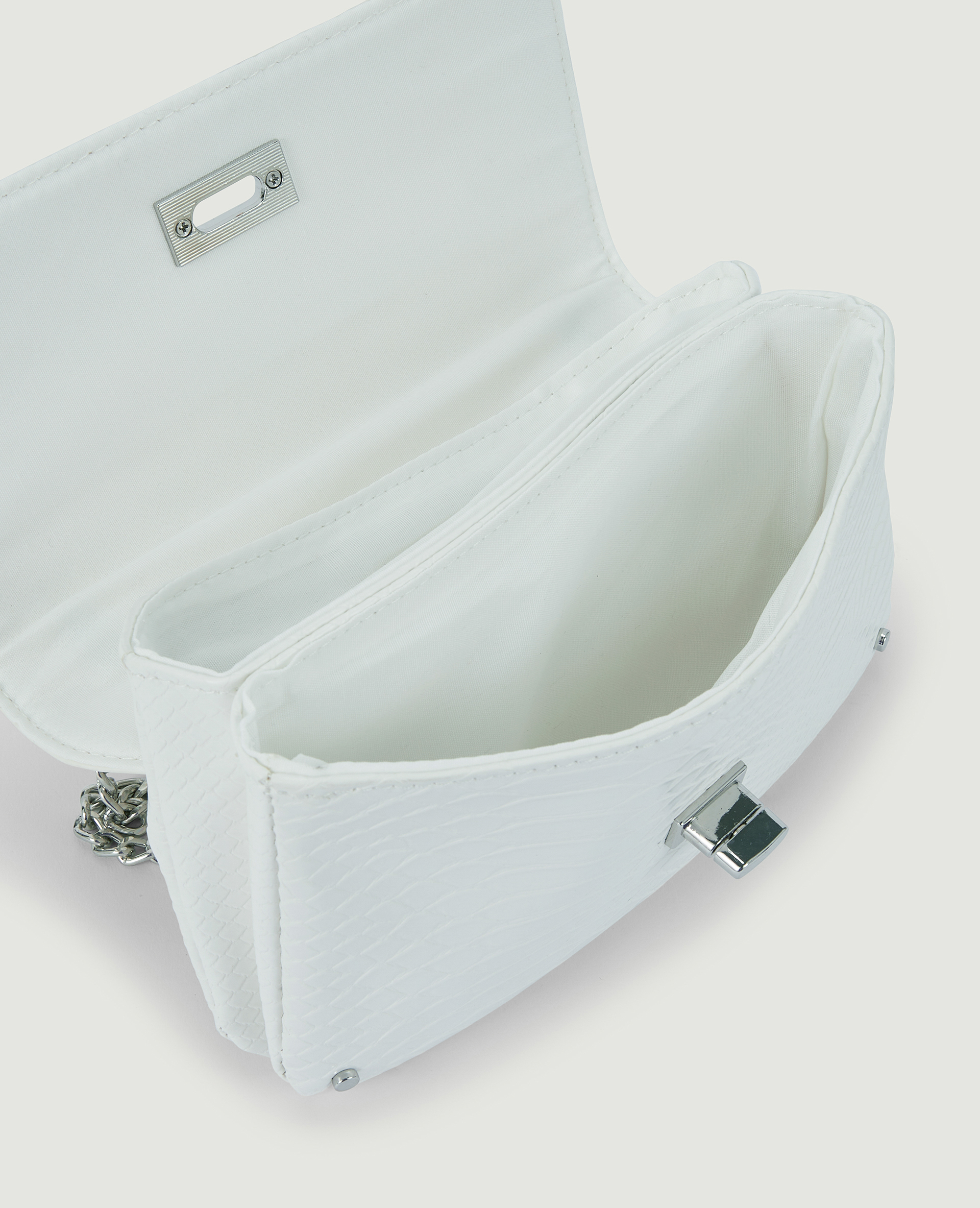 Sac pochette avec chaine blanc - Pimkie