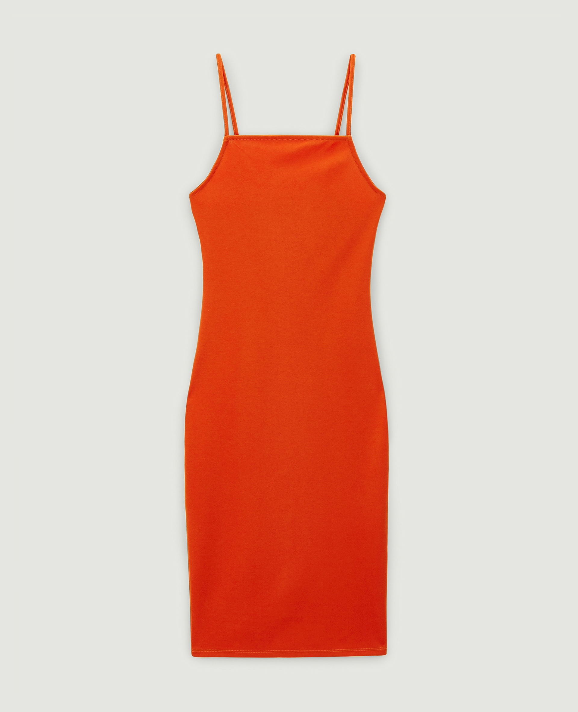 Robe midi moulante orange - Pimkie