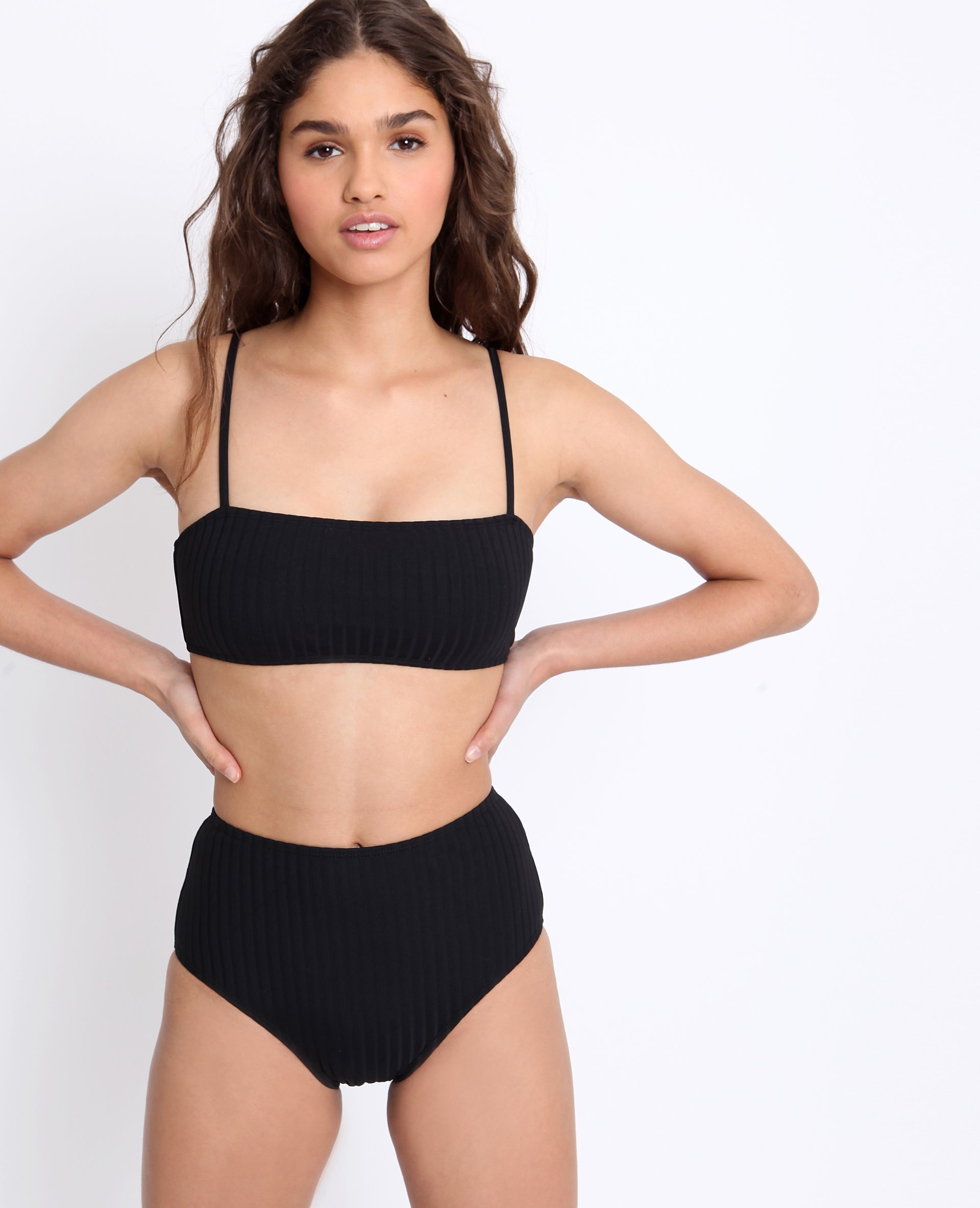 Bas de bikini taille haute