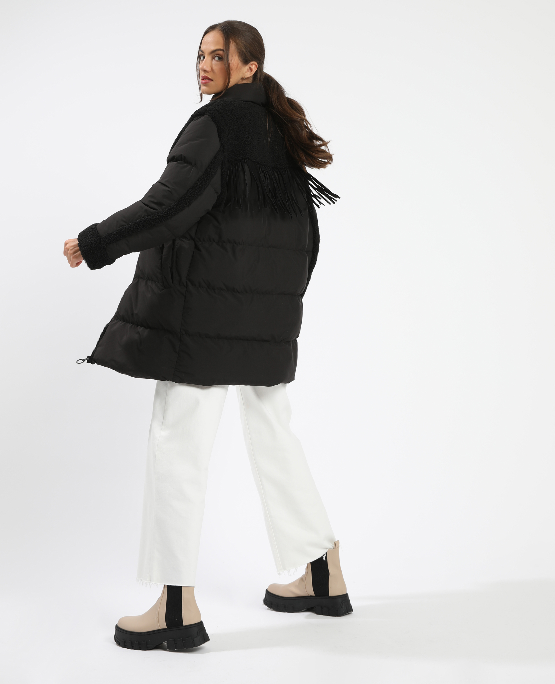 Doudoune longue noir - Pimkie