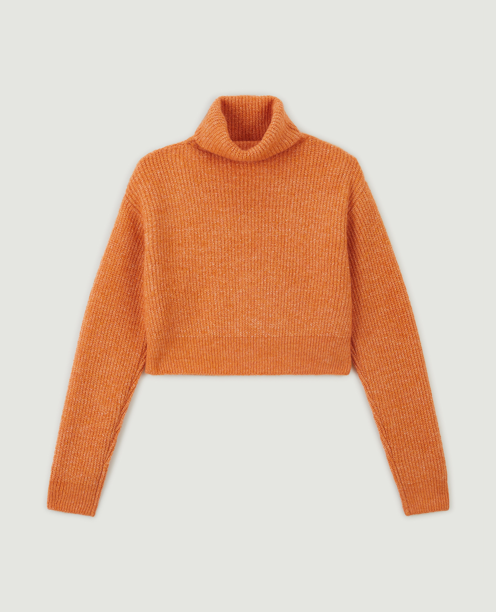 Pull col roulé cropped orange - Pimkie