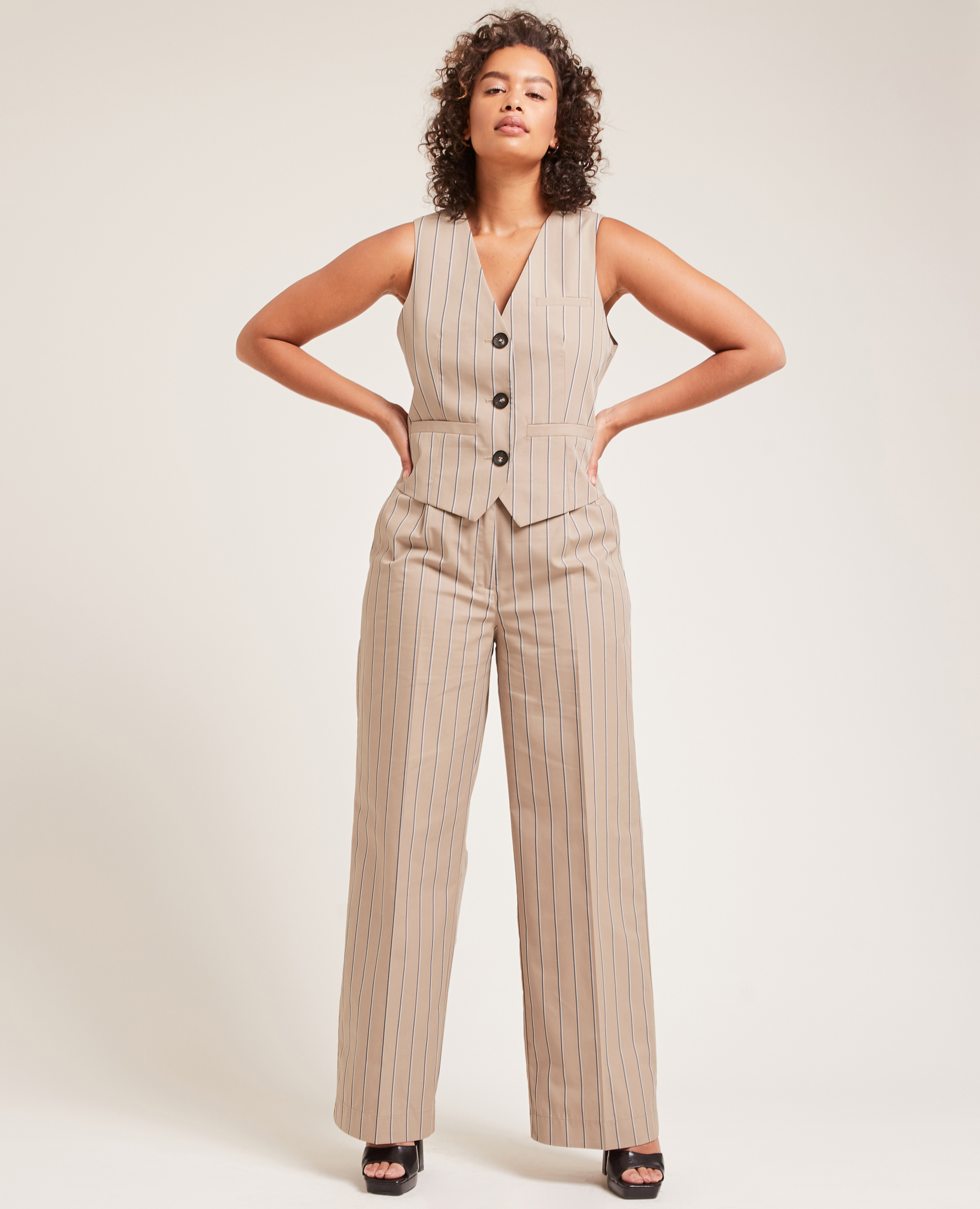 Pantalon wide leg blanc - Pimkie