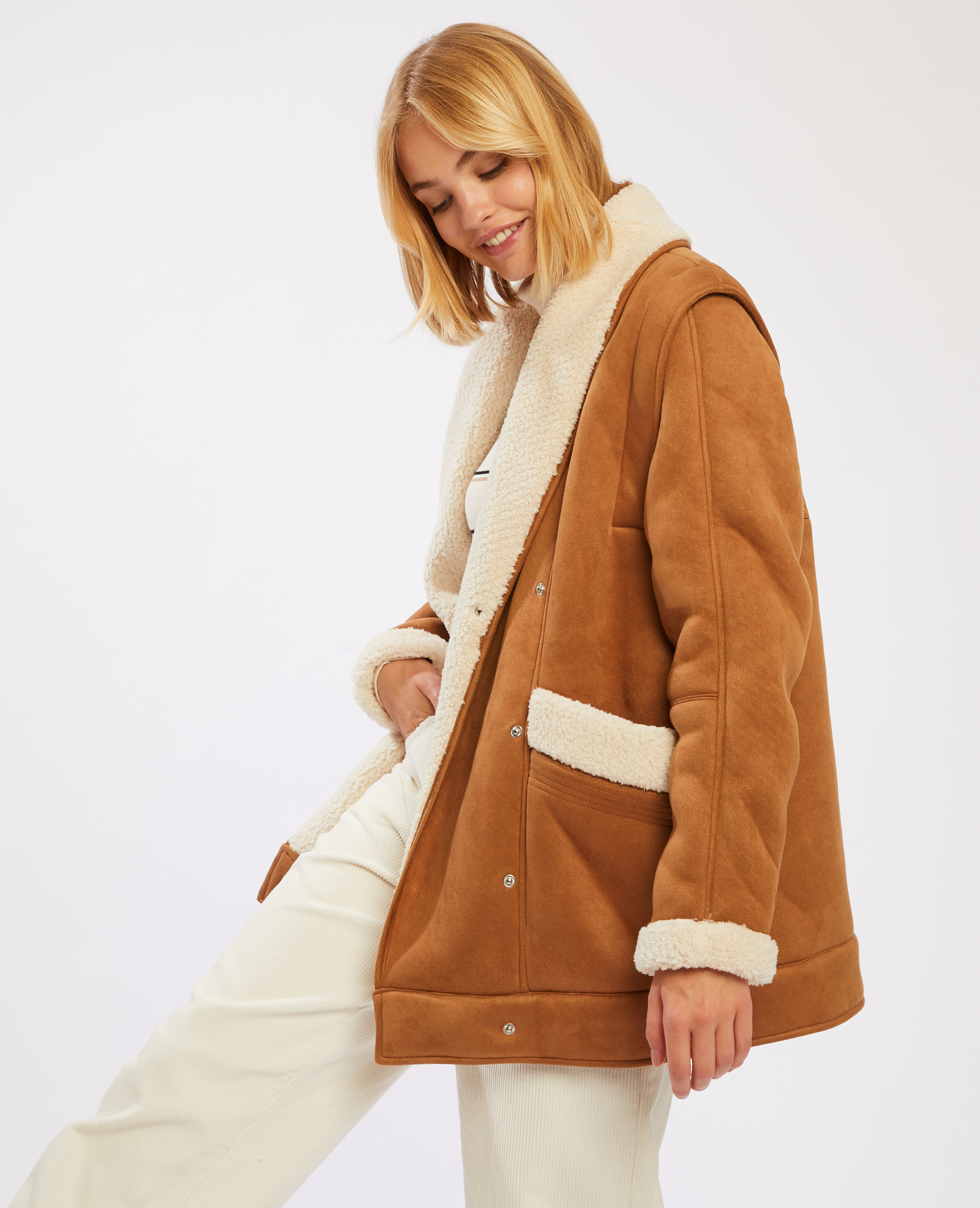 Veste doublée mouton femme best sale