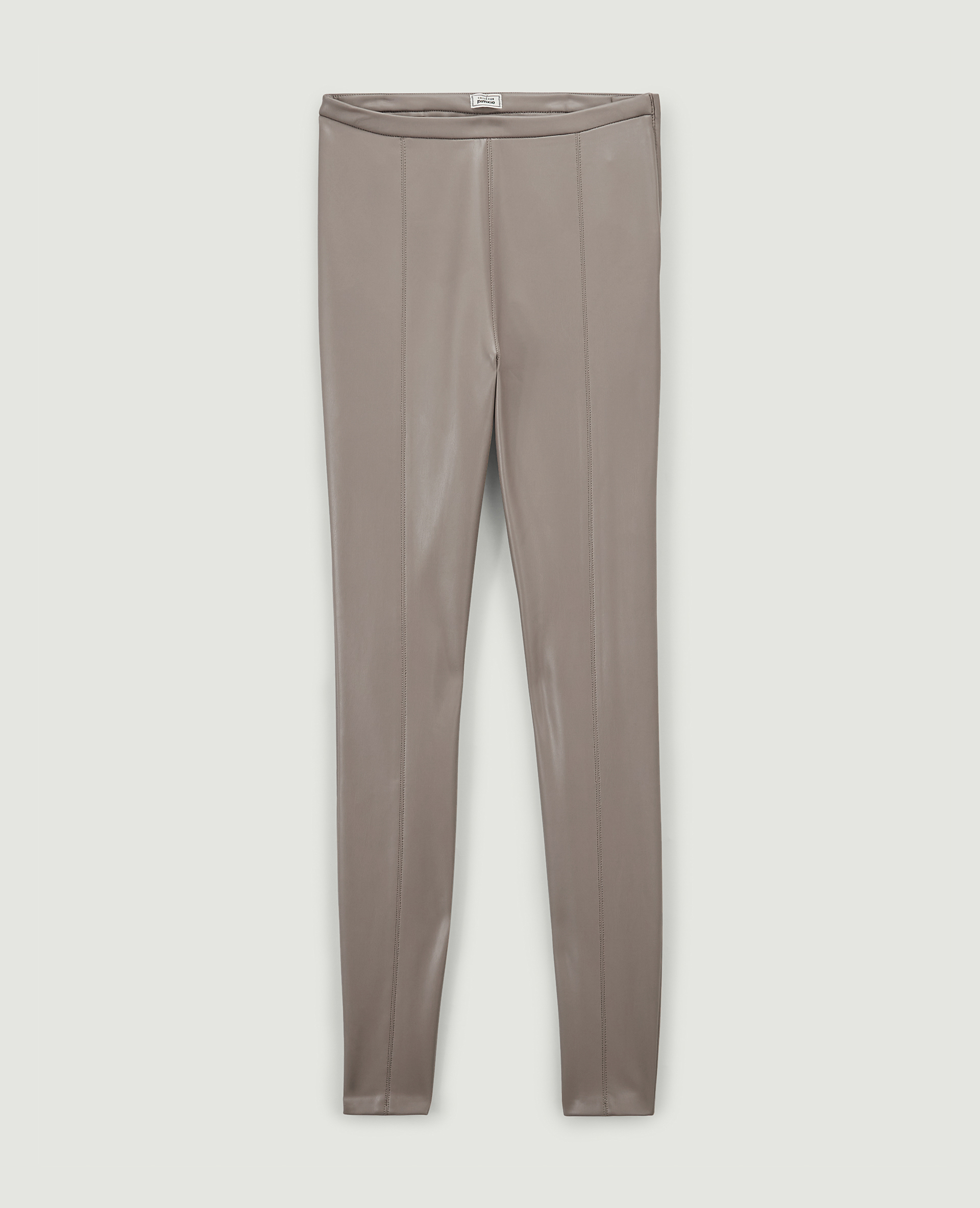 Legging simili cuir taupe - Pimkie