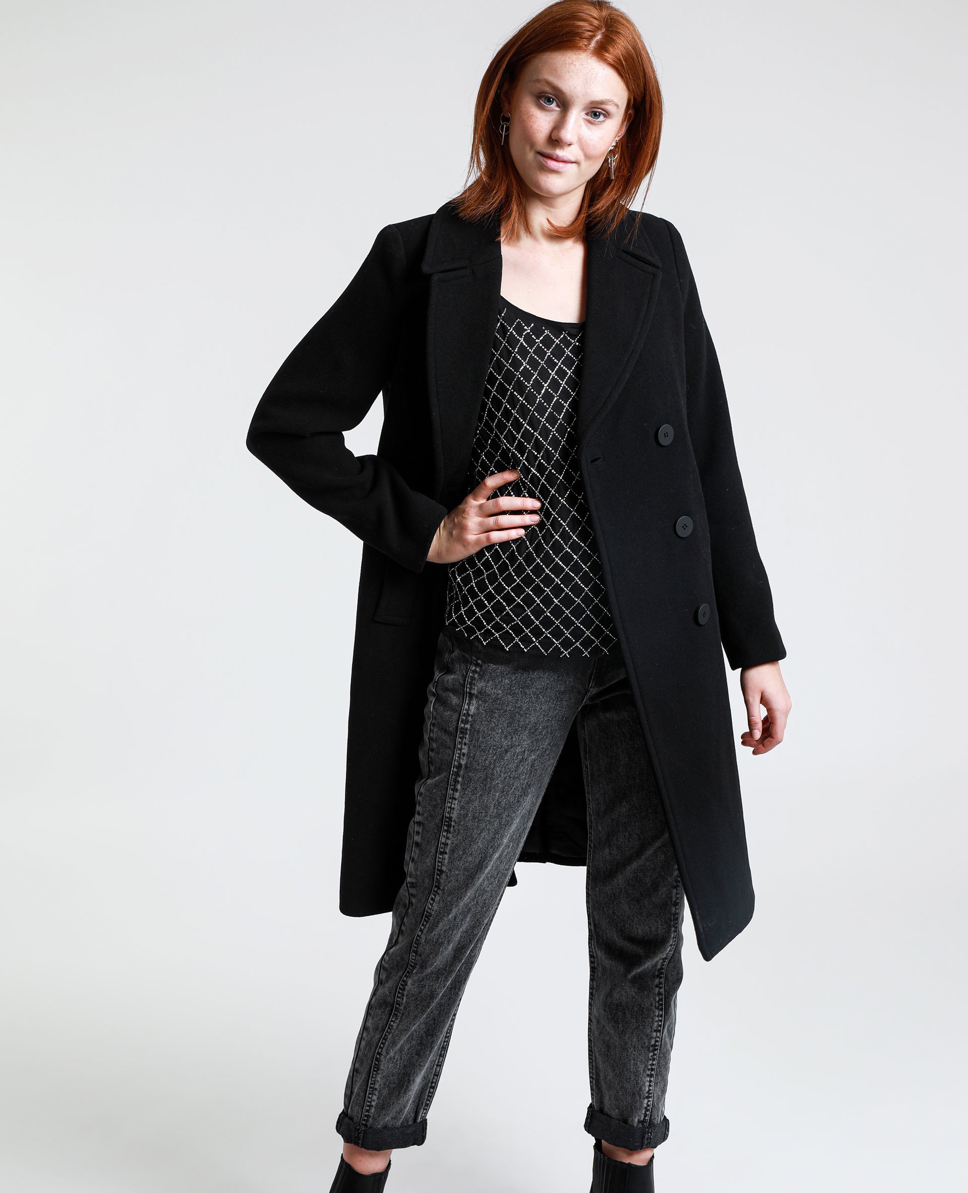 Manteau long new arrivals droit femme