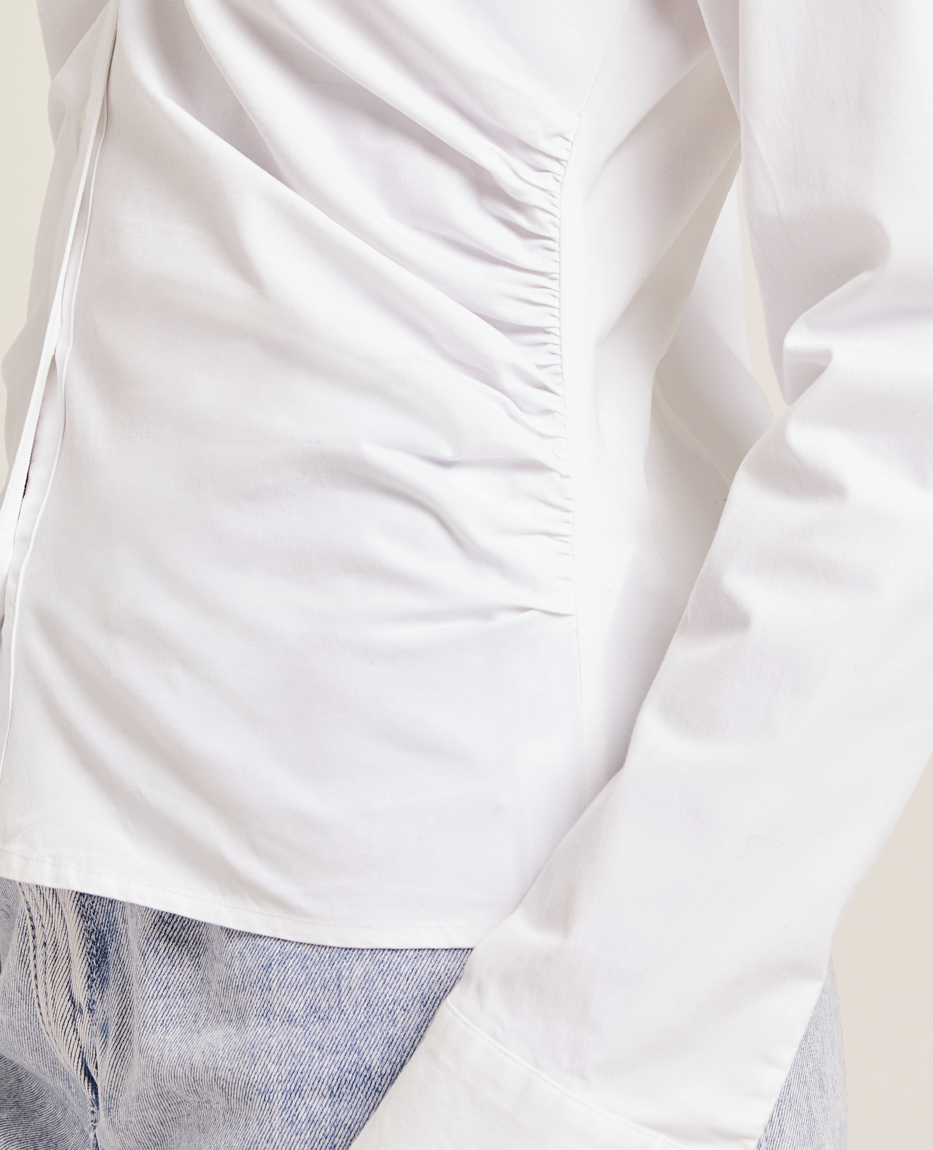 Chemise cintrée col V blanc - Pimkie