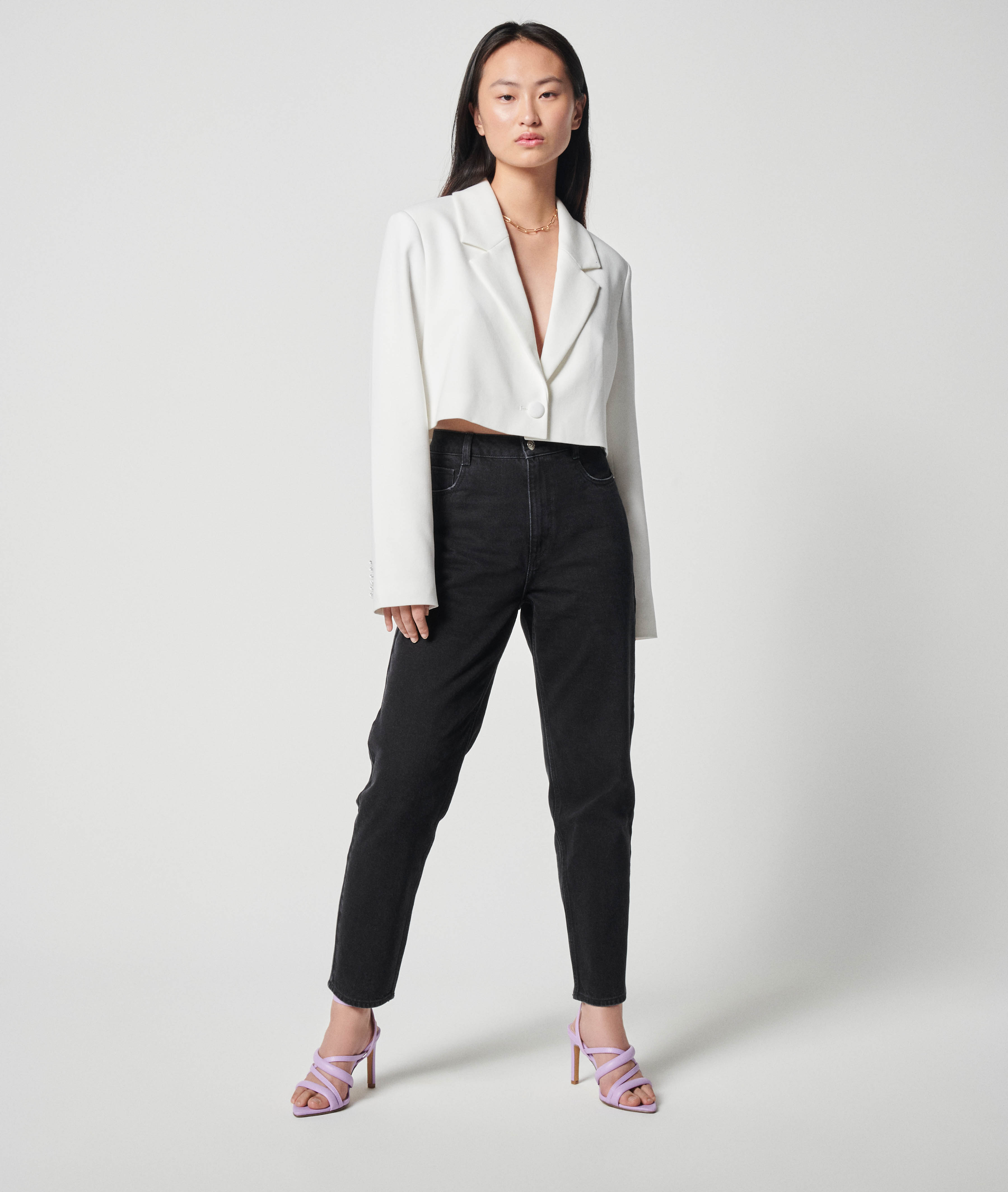 Jean mom taille haute noir - Pimkie