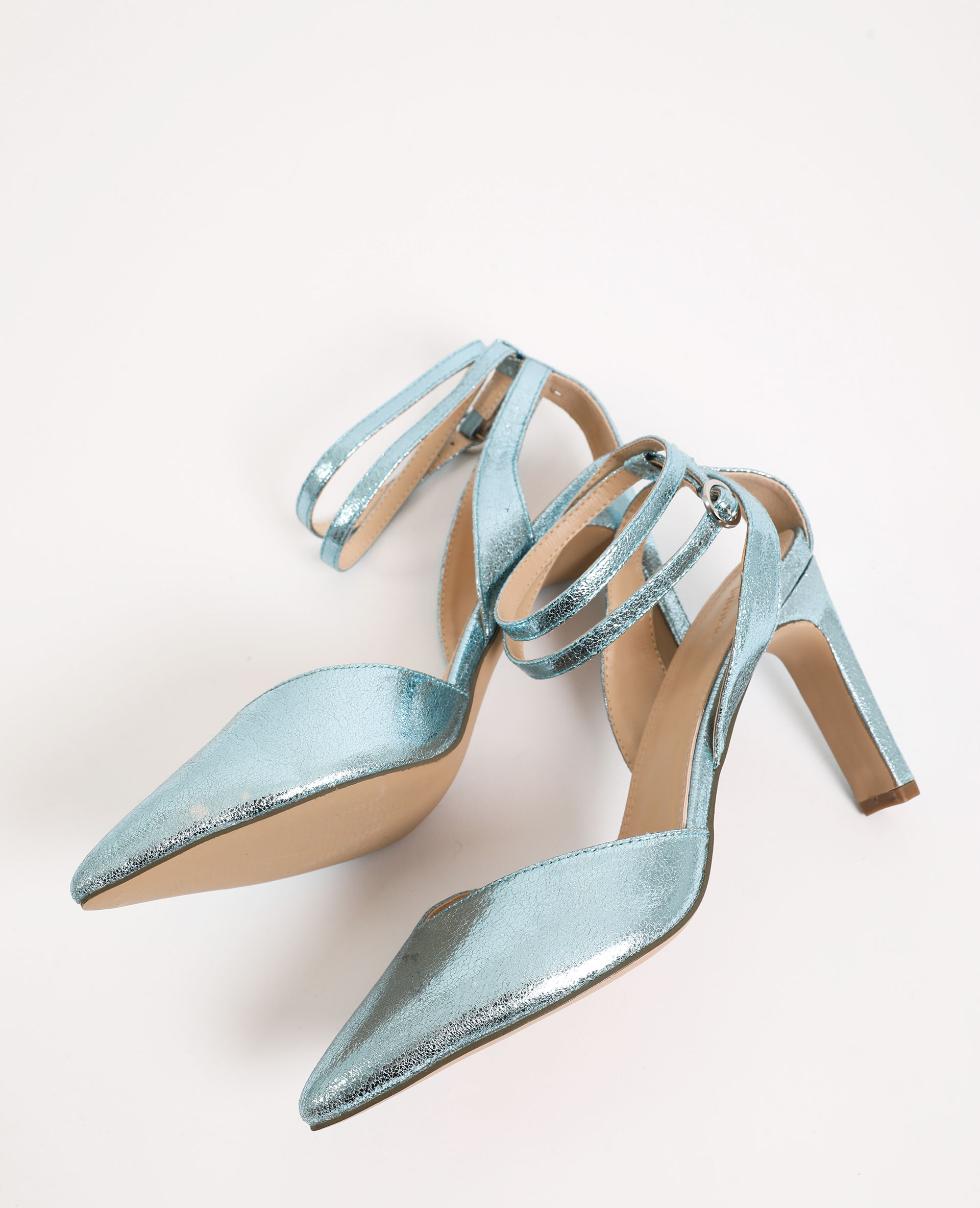 sandales bleu electrique