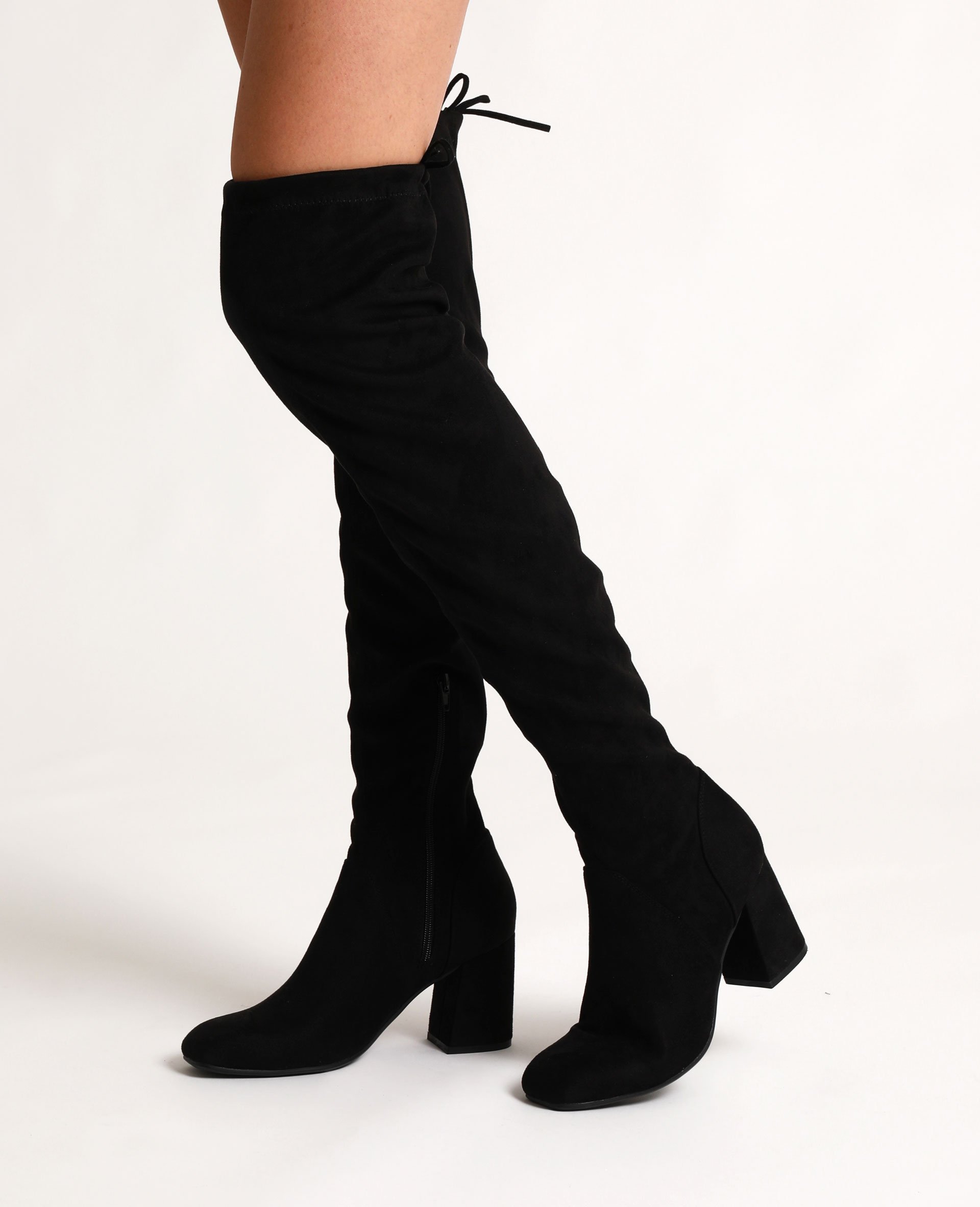 Cuissardes noires online talons