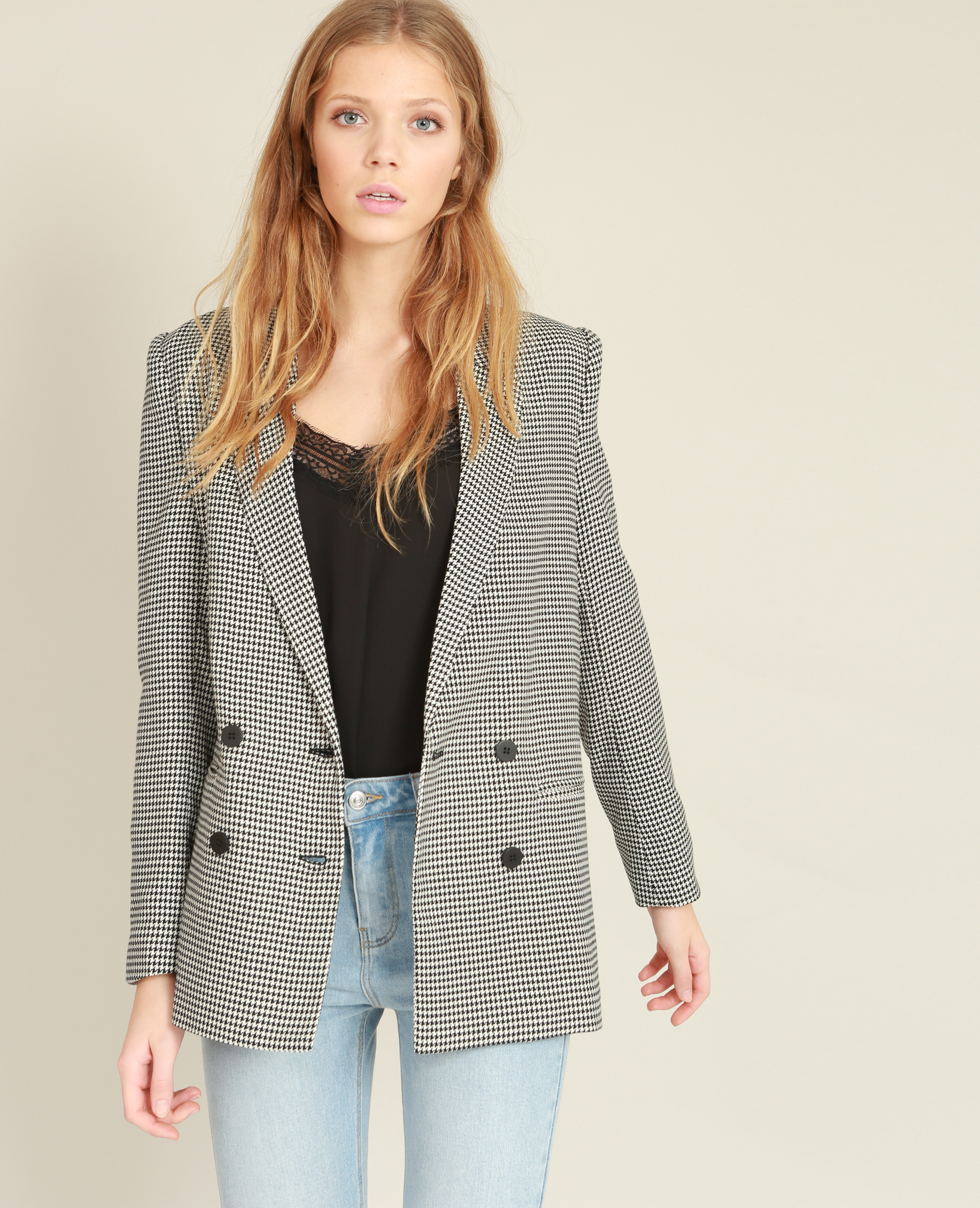 Blazer imprim pied de poule Pimkie